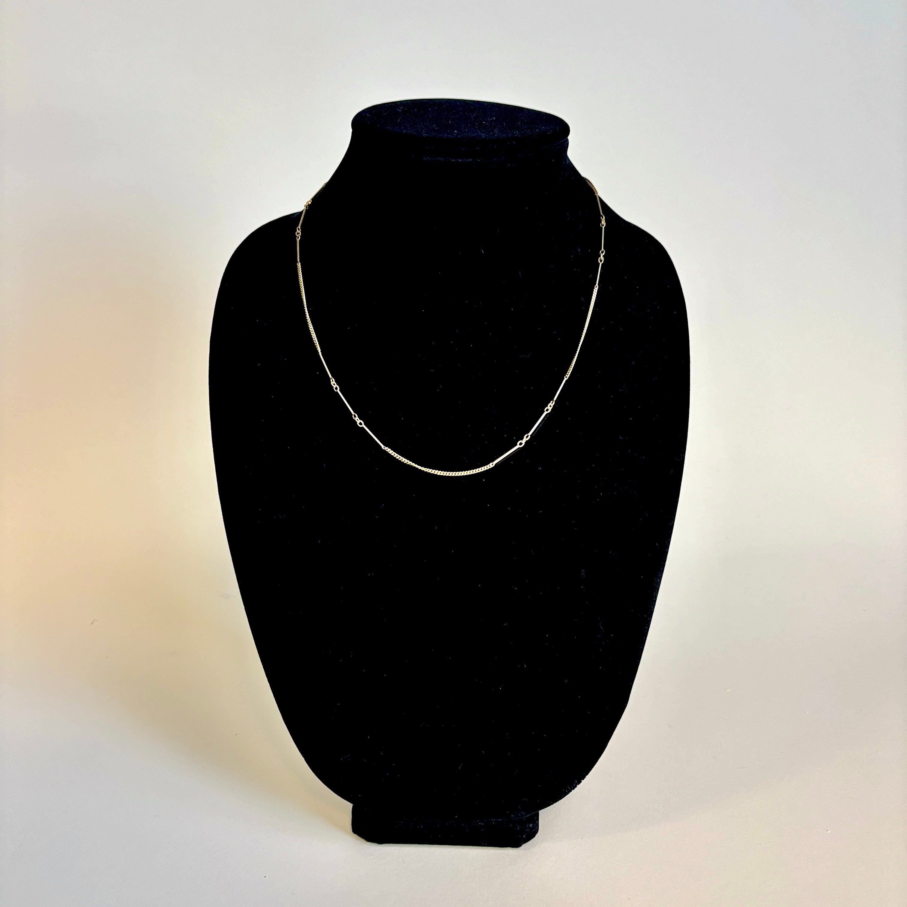 18k Yellow Gold Bar Link Chain | 20"
