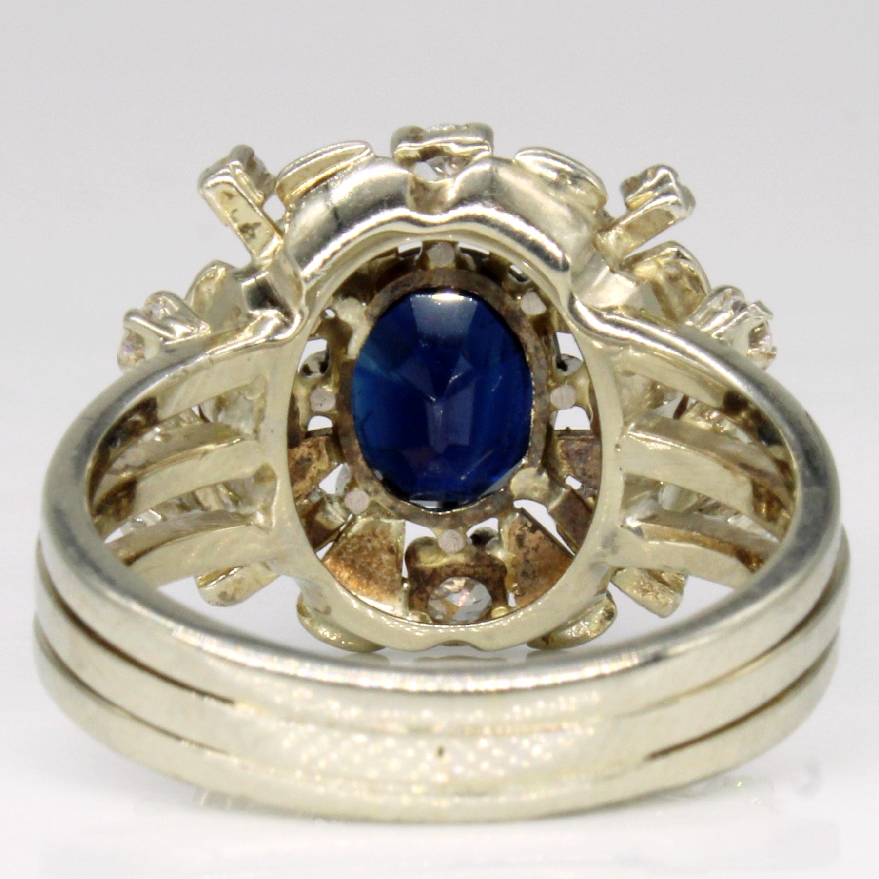 Sapphire & Diamond Cocktail Ring | 1.50ct, 0.48ctw | SZ 7 |