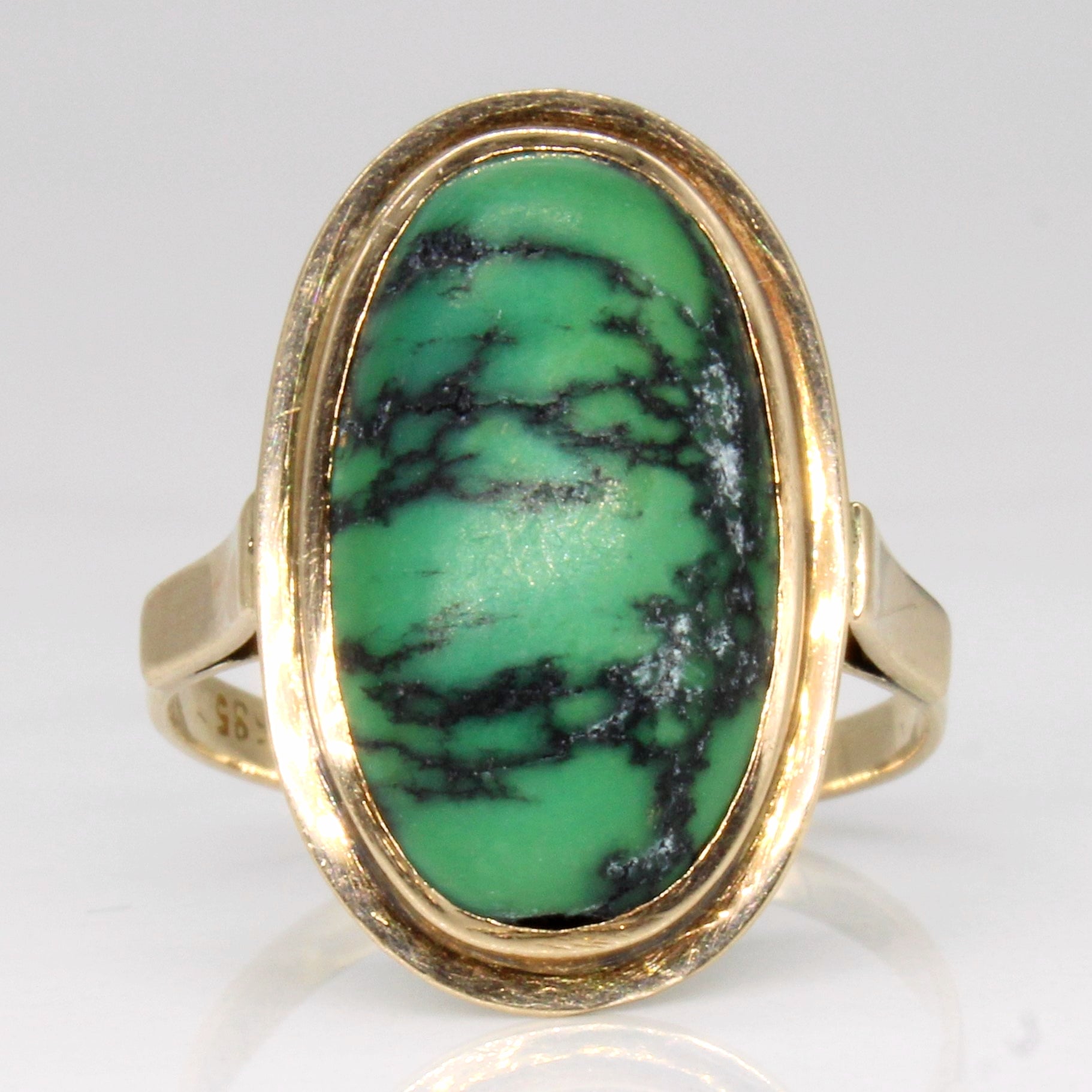 Green Turquoise Cocktail Ring | 5.50ct | SZ 5.75 |