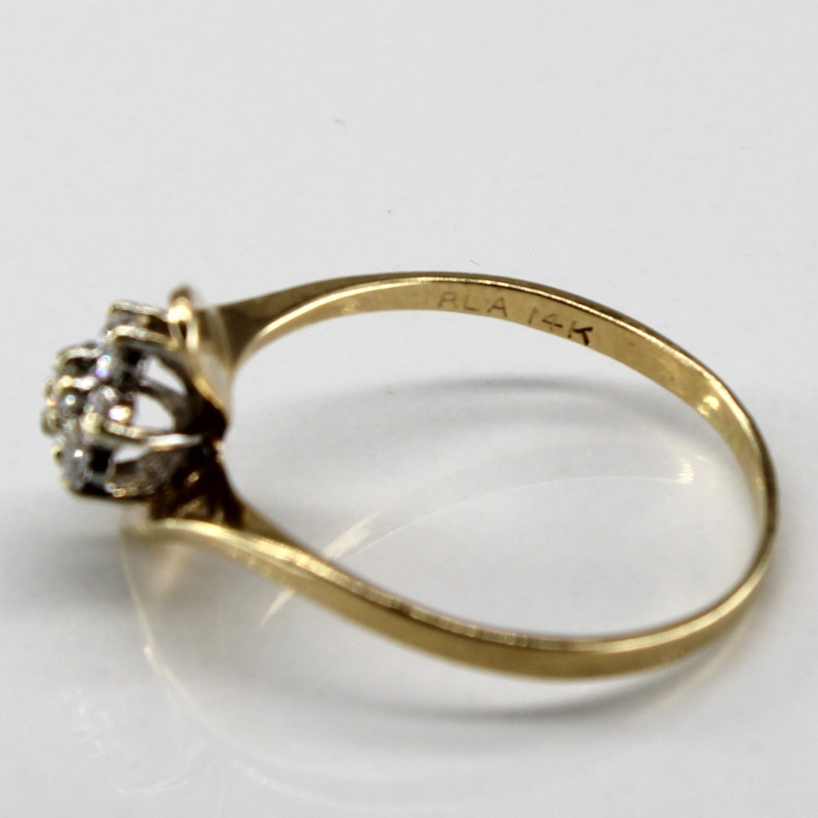 Cluster Diamond Bypass Ring | 0.16ctw | SZ 7 |