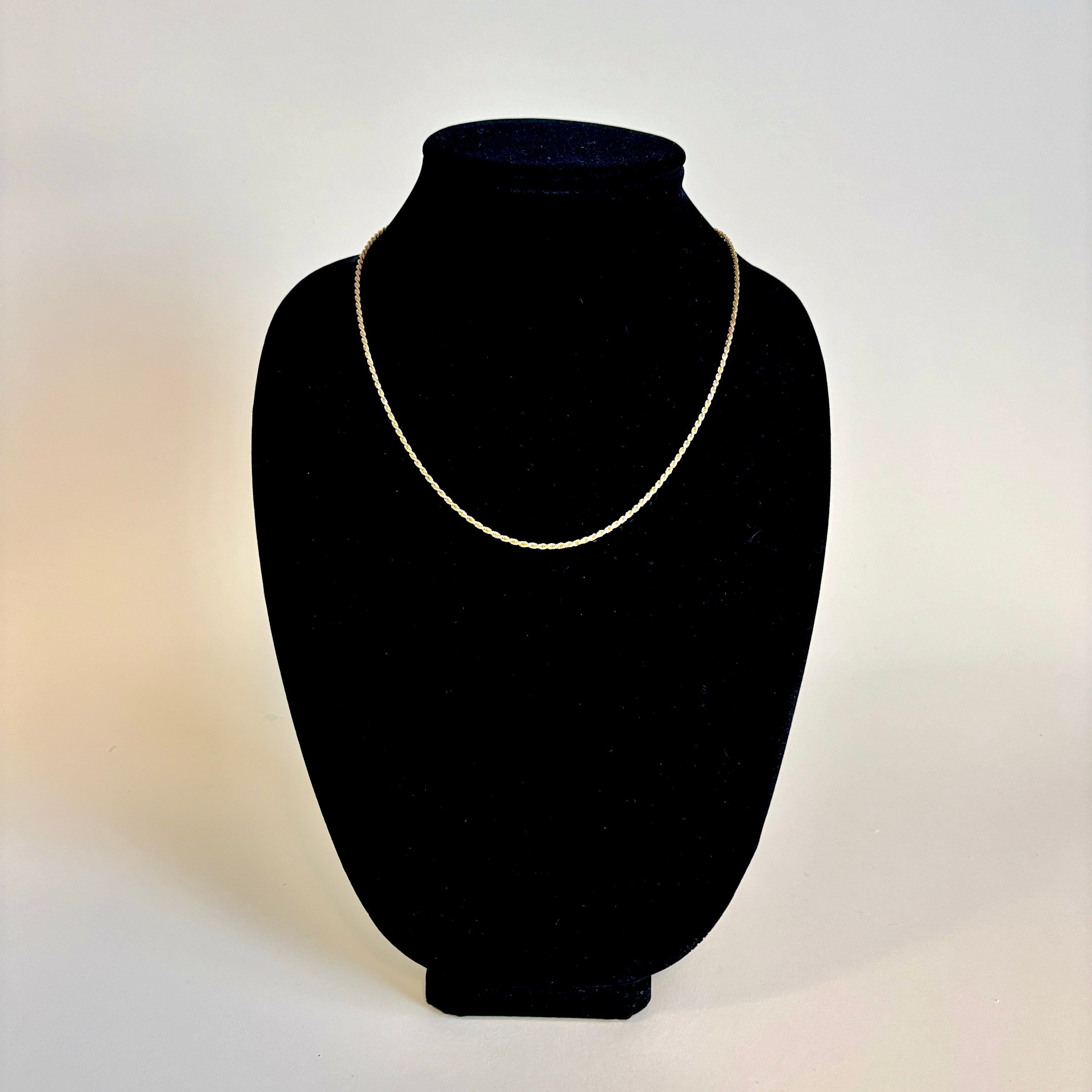 18k Yellow Gold Rope Chain | 19"