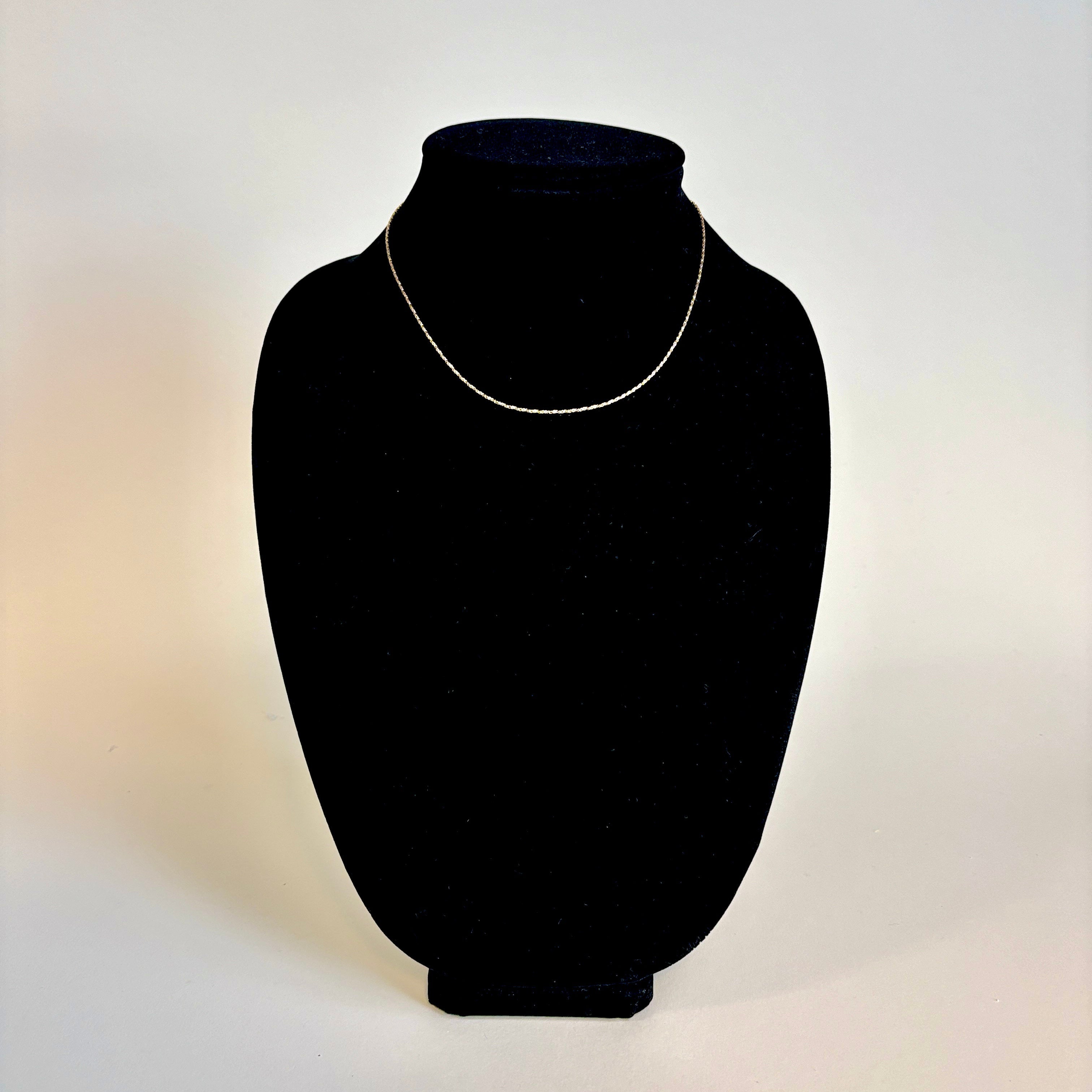 18k Yellow Gold Box Link Chain | 16"
