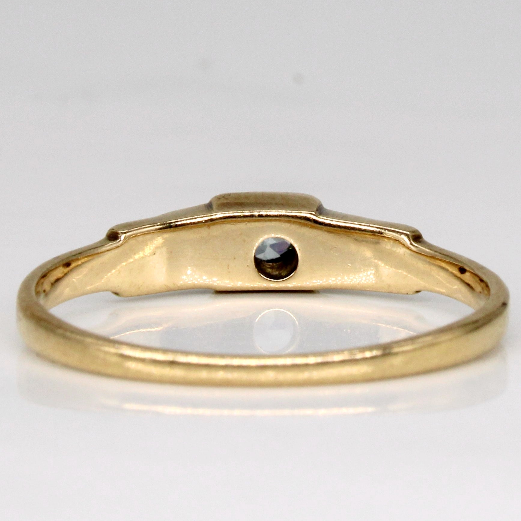 Red Paste & Blue Zircon Ring | 0.12ctw, 0.10ct | SZ 8 |