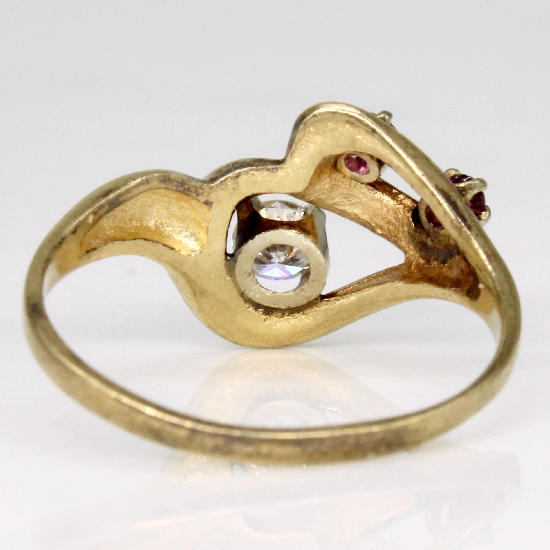 Diamond & Ruby Cocktail Ring | 0.22ct, 0.09ctw | SZ 7.5 |