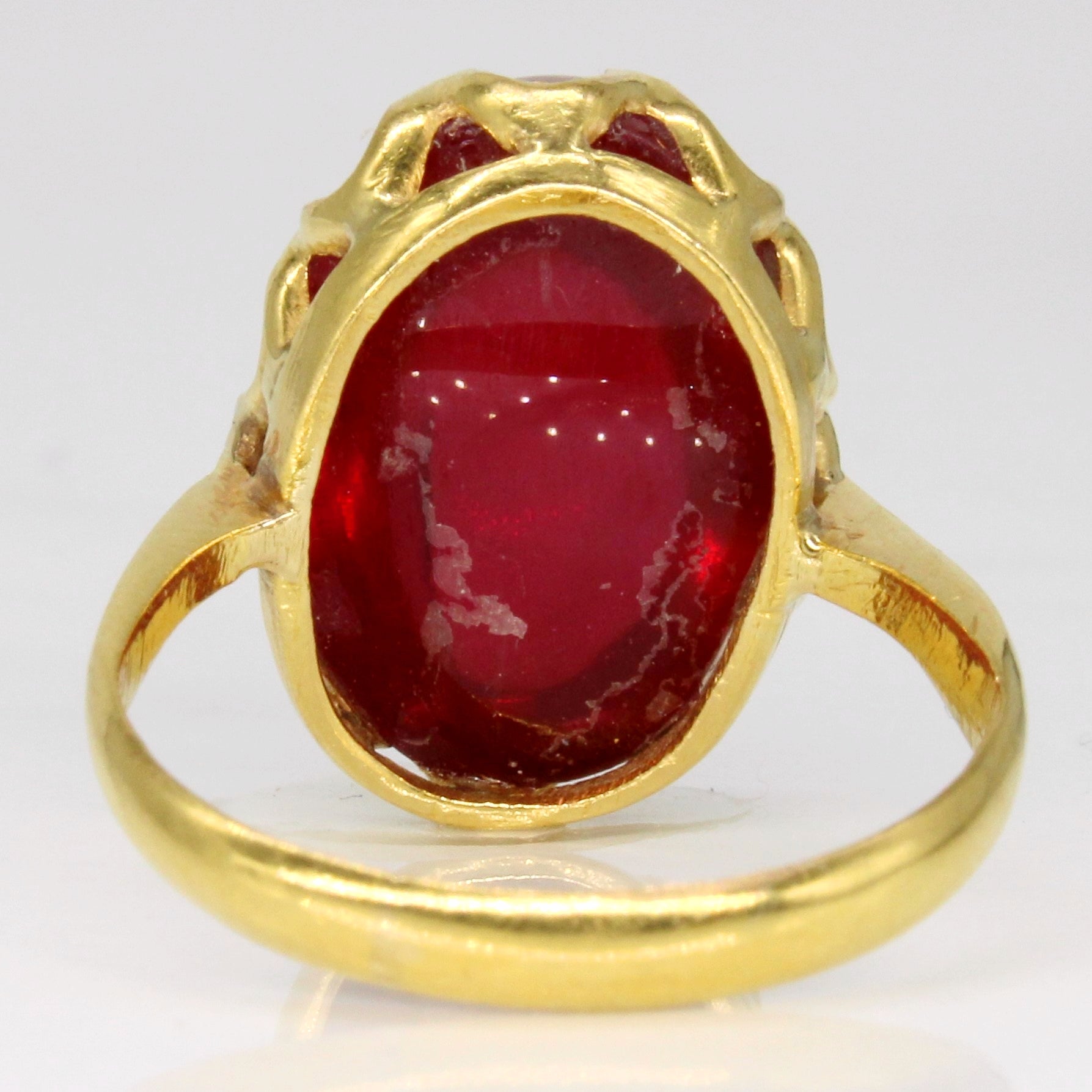 Synthetic Ruby Cocktail Ring | 20.00ct | SZ 8 |
