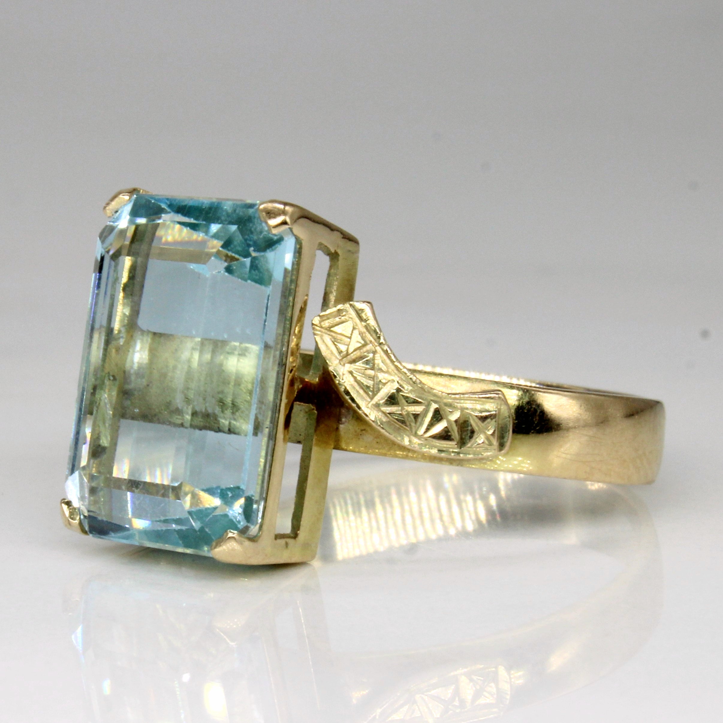 Blue Topaz Cocktail Ring | 8.75ct | SZ 9.25 |