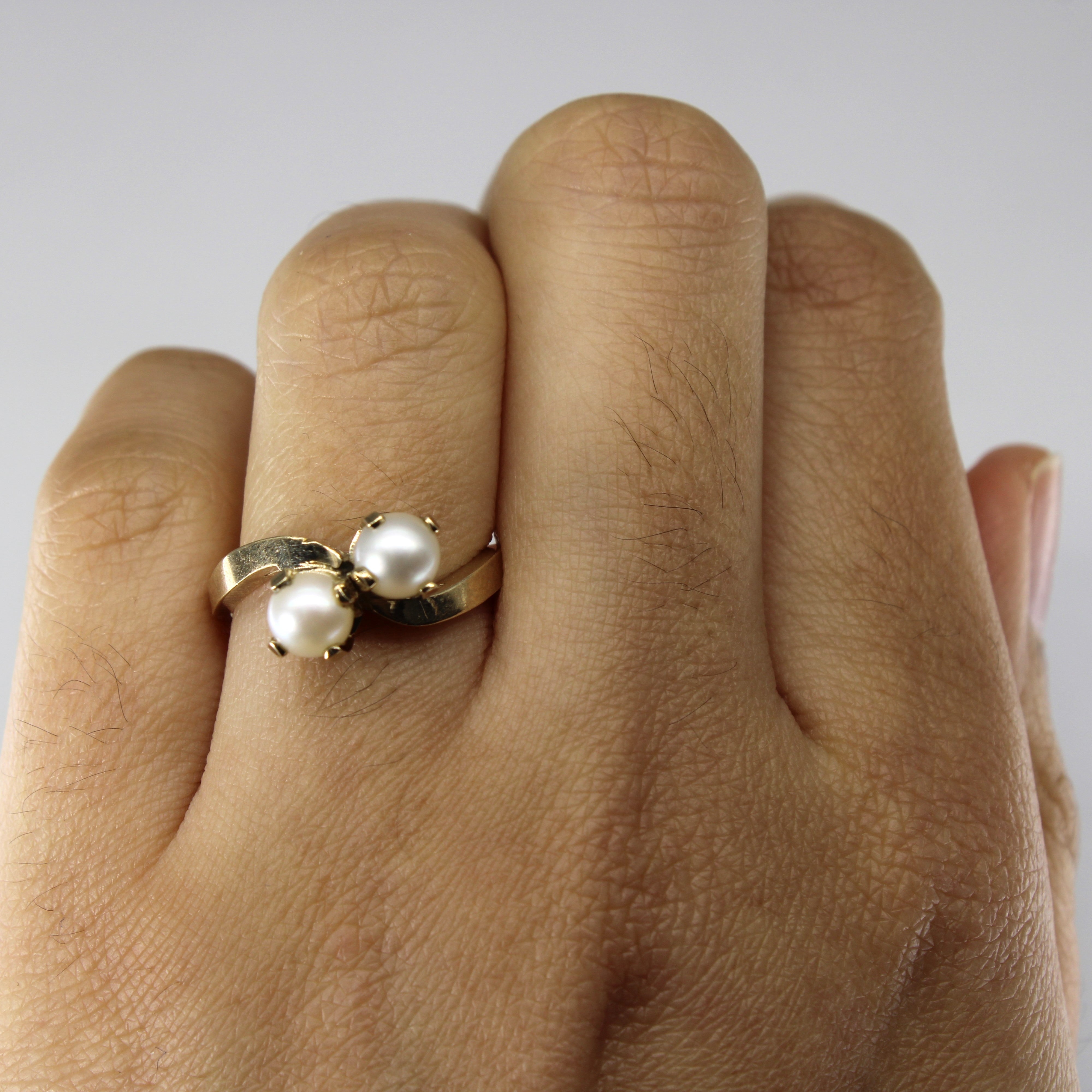 Bypass Two Pearls Ring | SZ 6 |