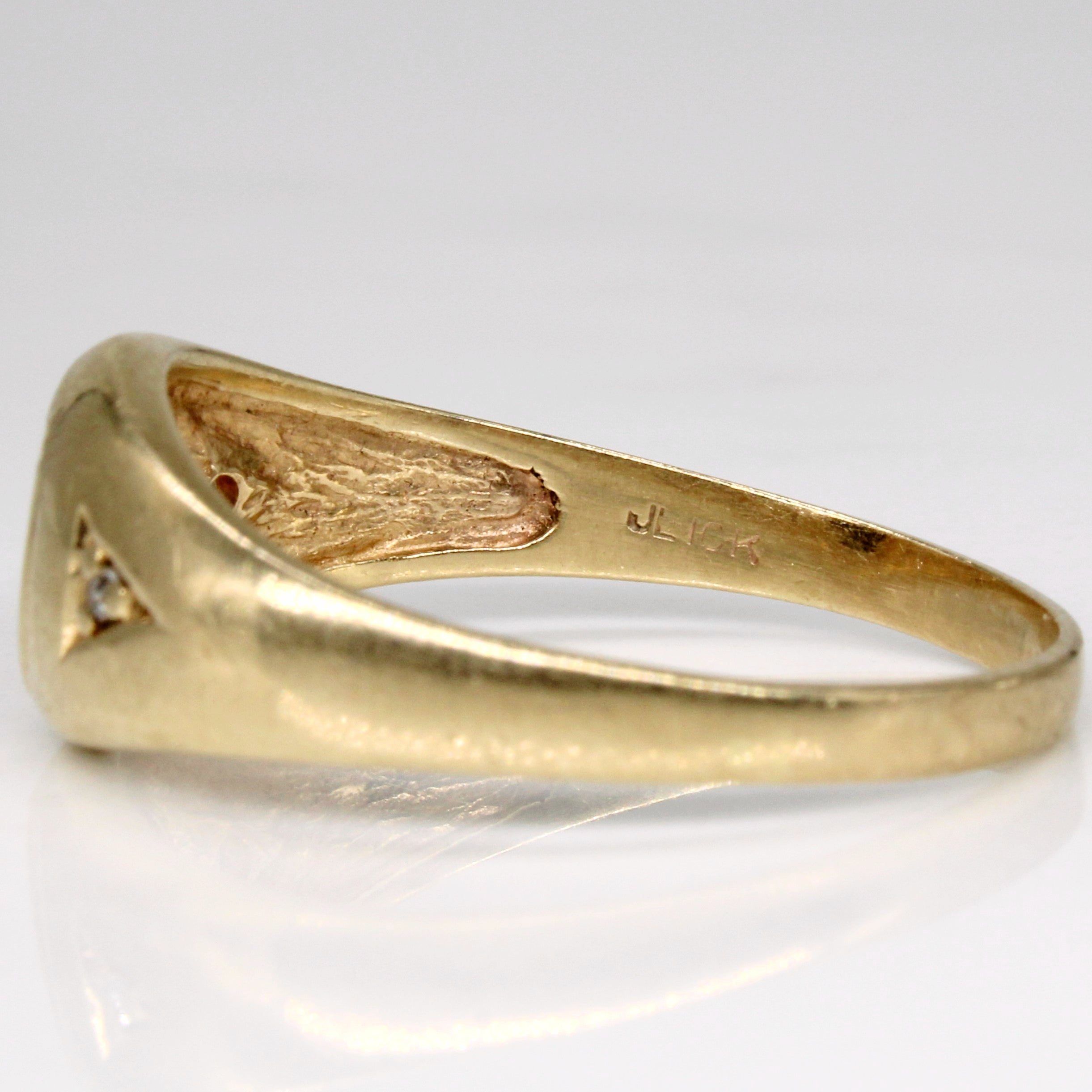 Onyx & Diamond Ring | 0.45ct, 0.02ctw | SZ 12.5 |