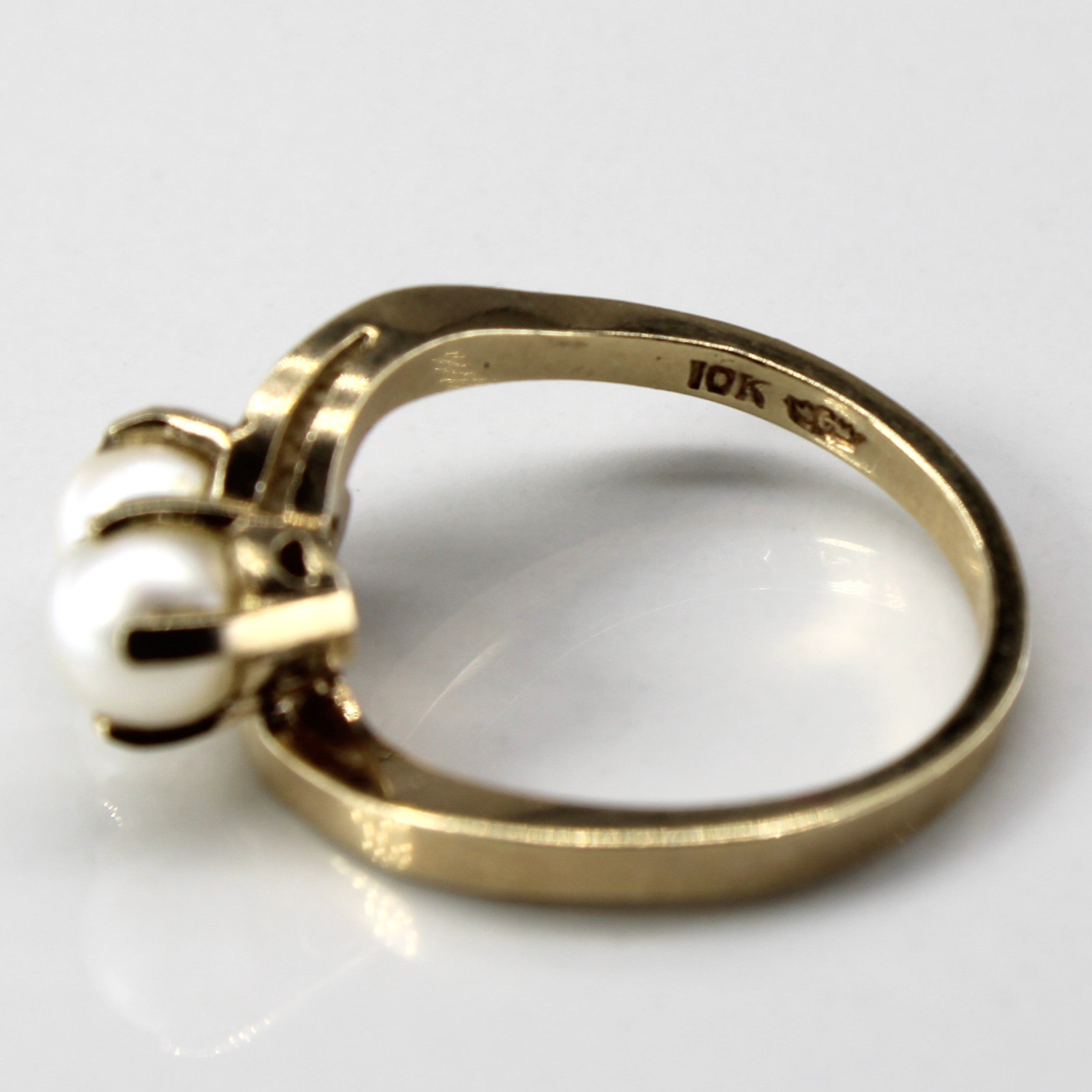 Bypass Two Pearls Ring | SZ 6 |