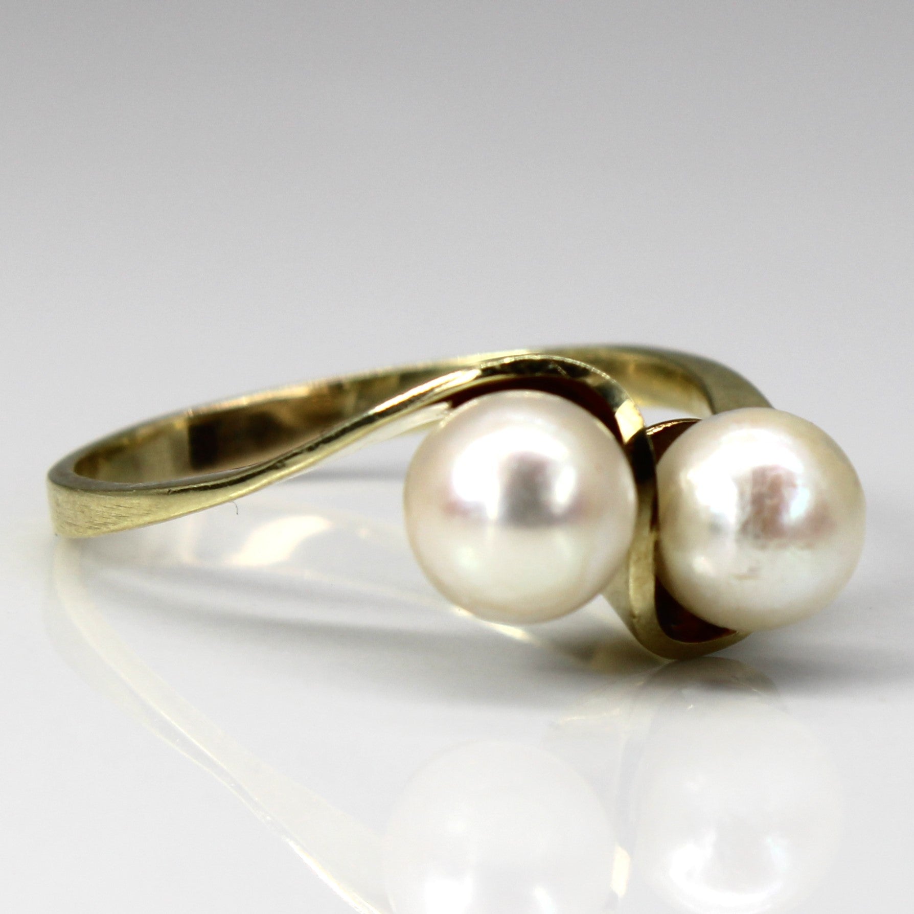 Bypass Two Pearls Ring | SZ 9.75 |