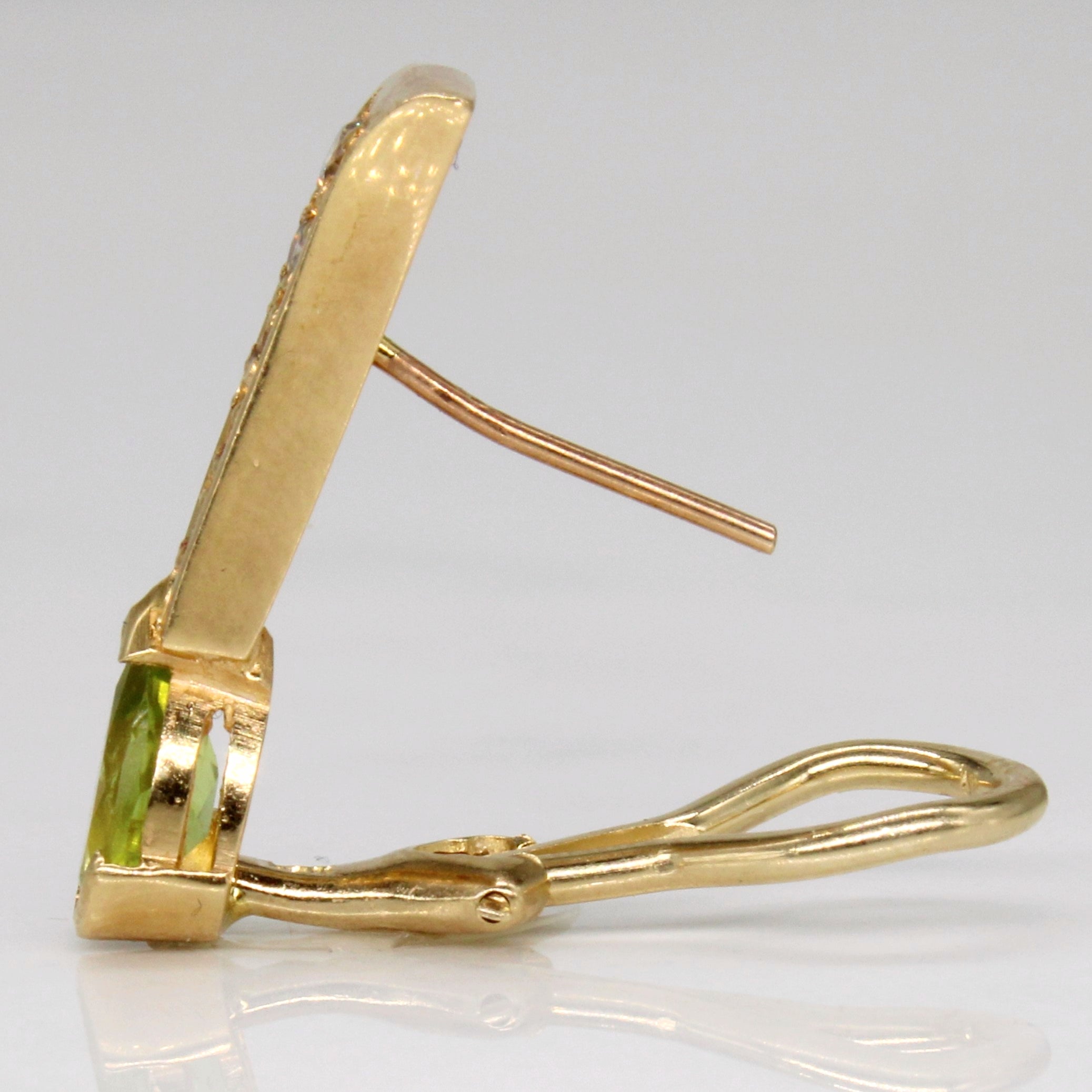 Peridot & Diamond Earrings | 1.40ctw, 0.30ctw |