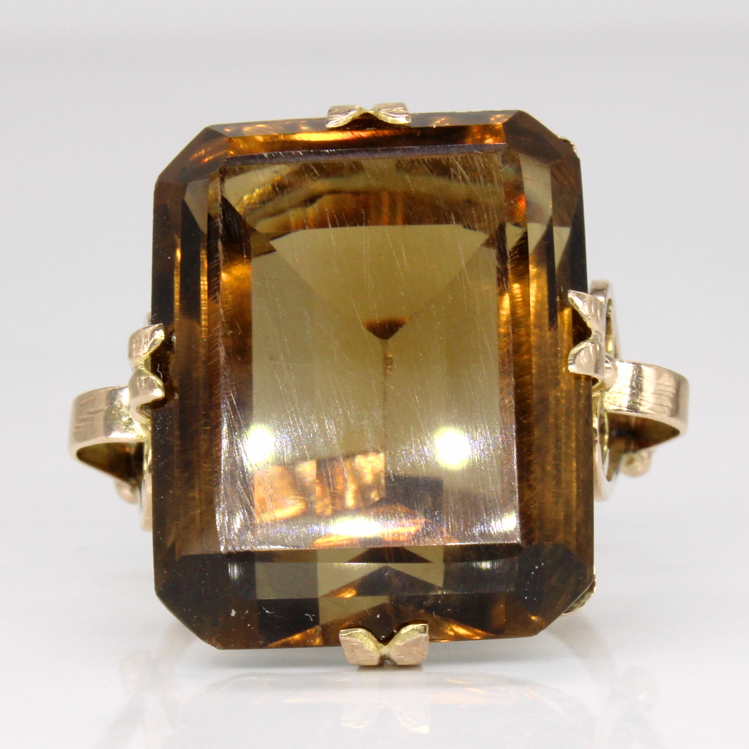 Smoky Quartz Cocktail Ring | 32.00ct | SZ 8.25 |
