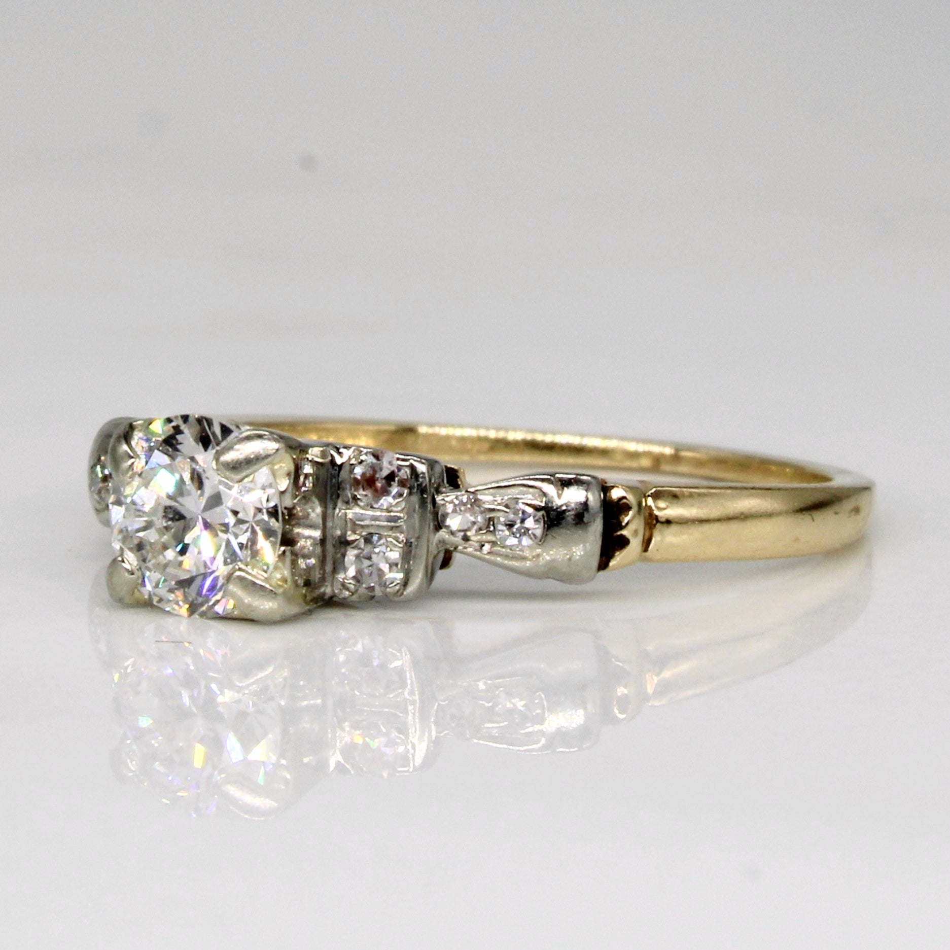 Transitional Cut Diamond Engagement Ring | 0.47ctw VS1 G/H | SZ 5 |