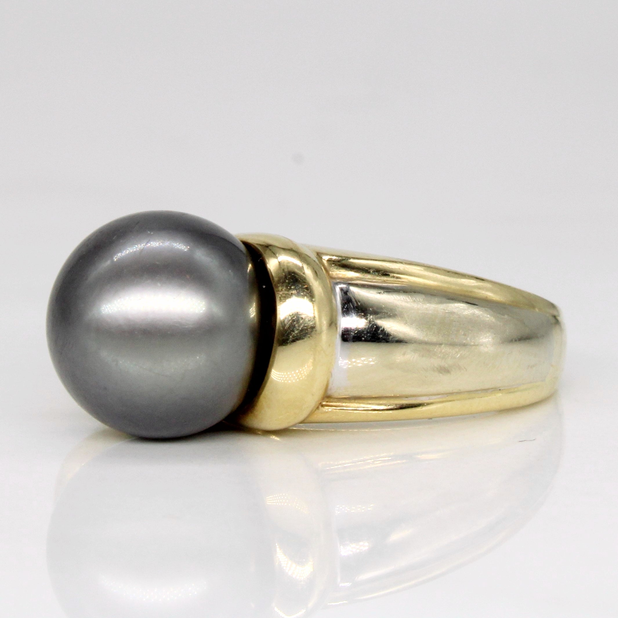 Black Pearl Cocktail Ring | SZ 5.25 |