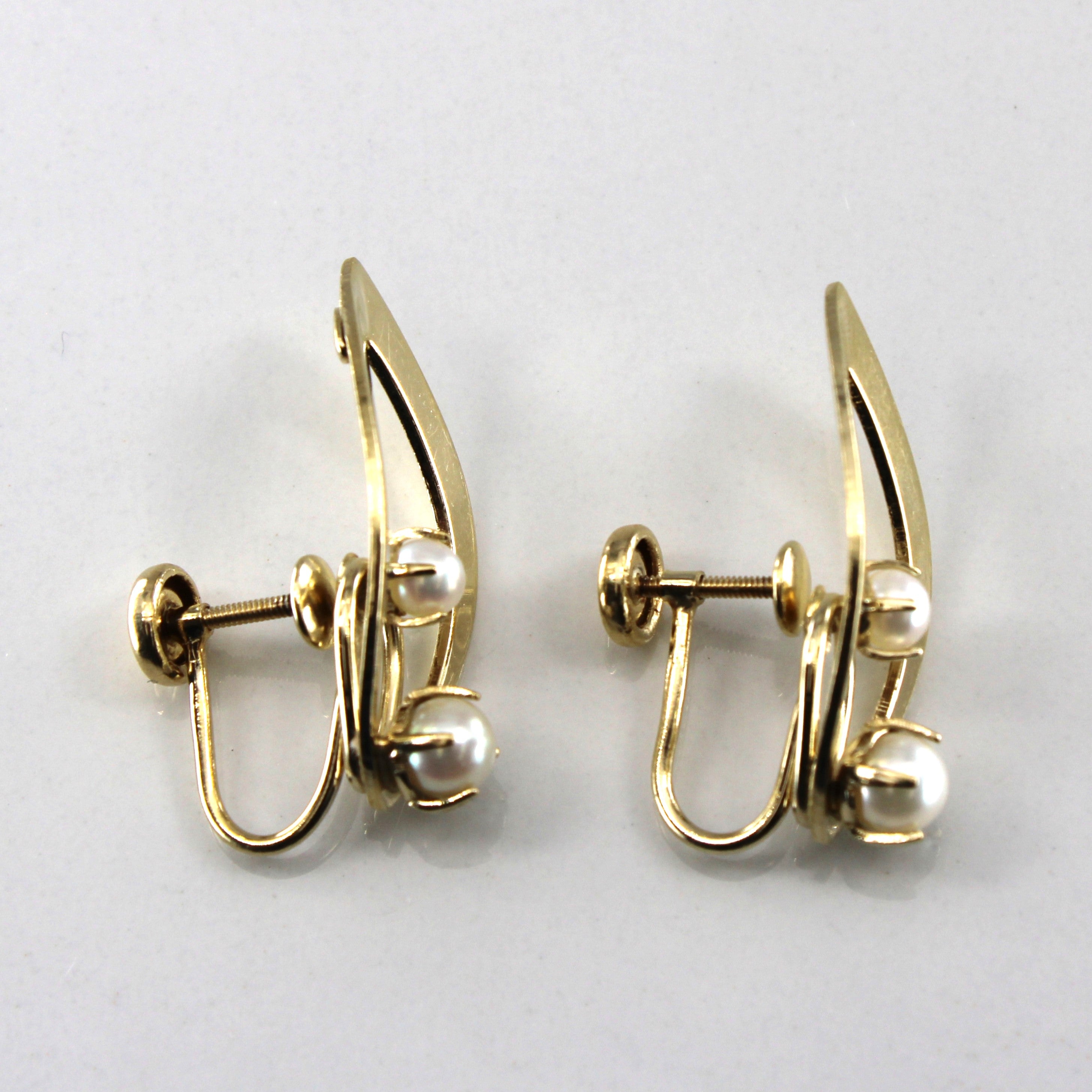 Pearl Clip Back Earrings