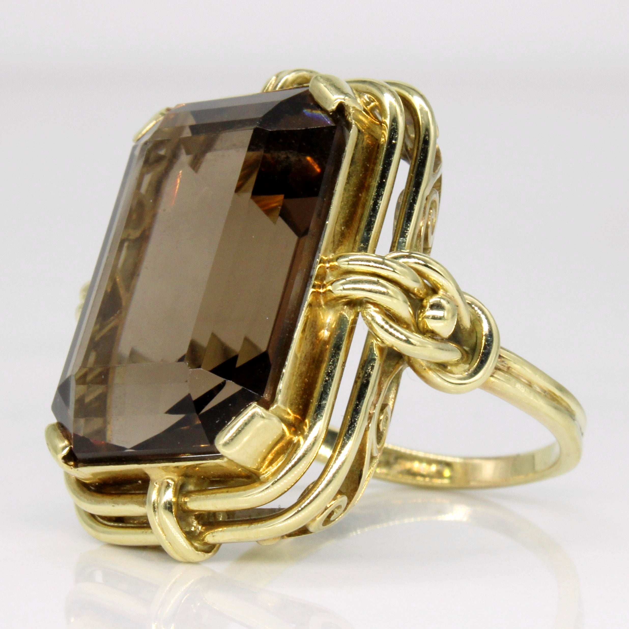 Smoky Quartz Cocktail Ring | 16.00ct | SZ 8 |