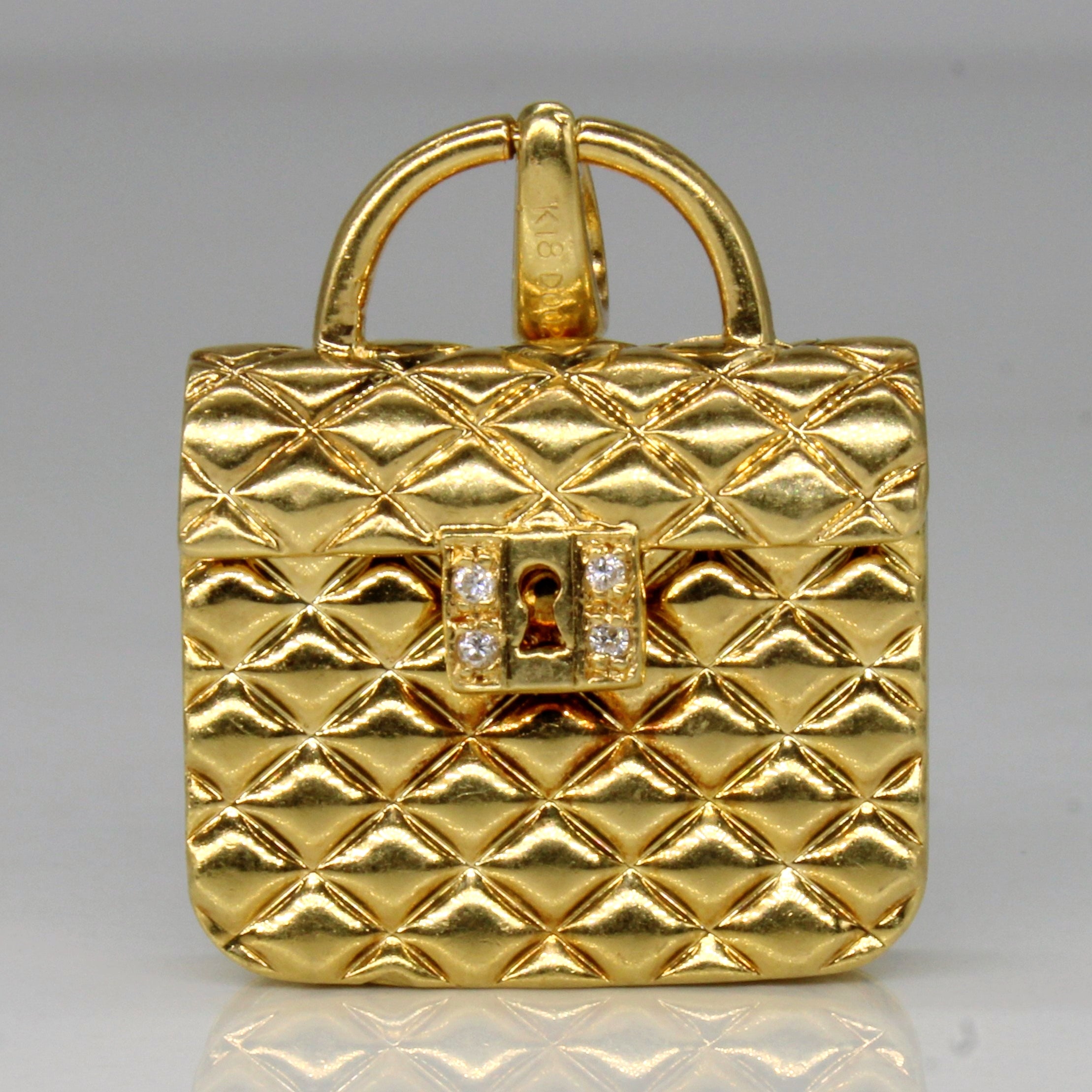 Pendentif sac à main en diamant | 0,02 ct |