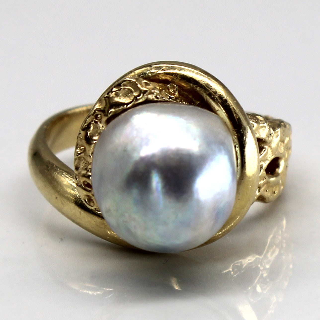 Baroque Pearl Gold Ring | SZ 6.75 |