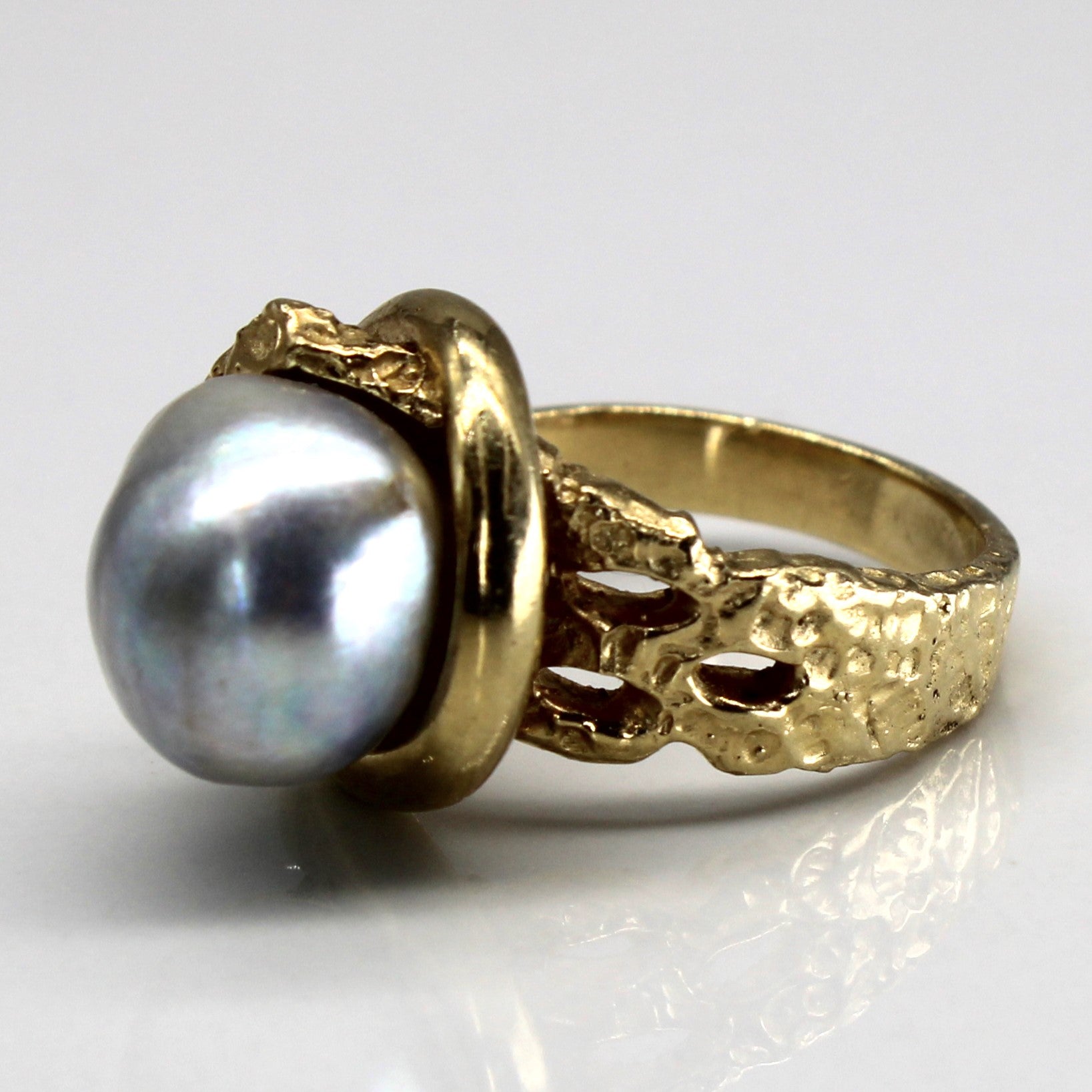 Baroque Pearl Gold Ring | SZ 6.75 |