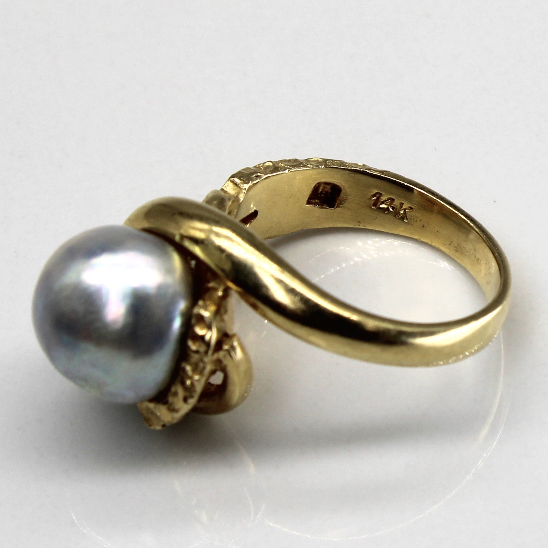 Baroque Pearl Gold Ring | SZ 6.75 |