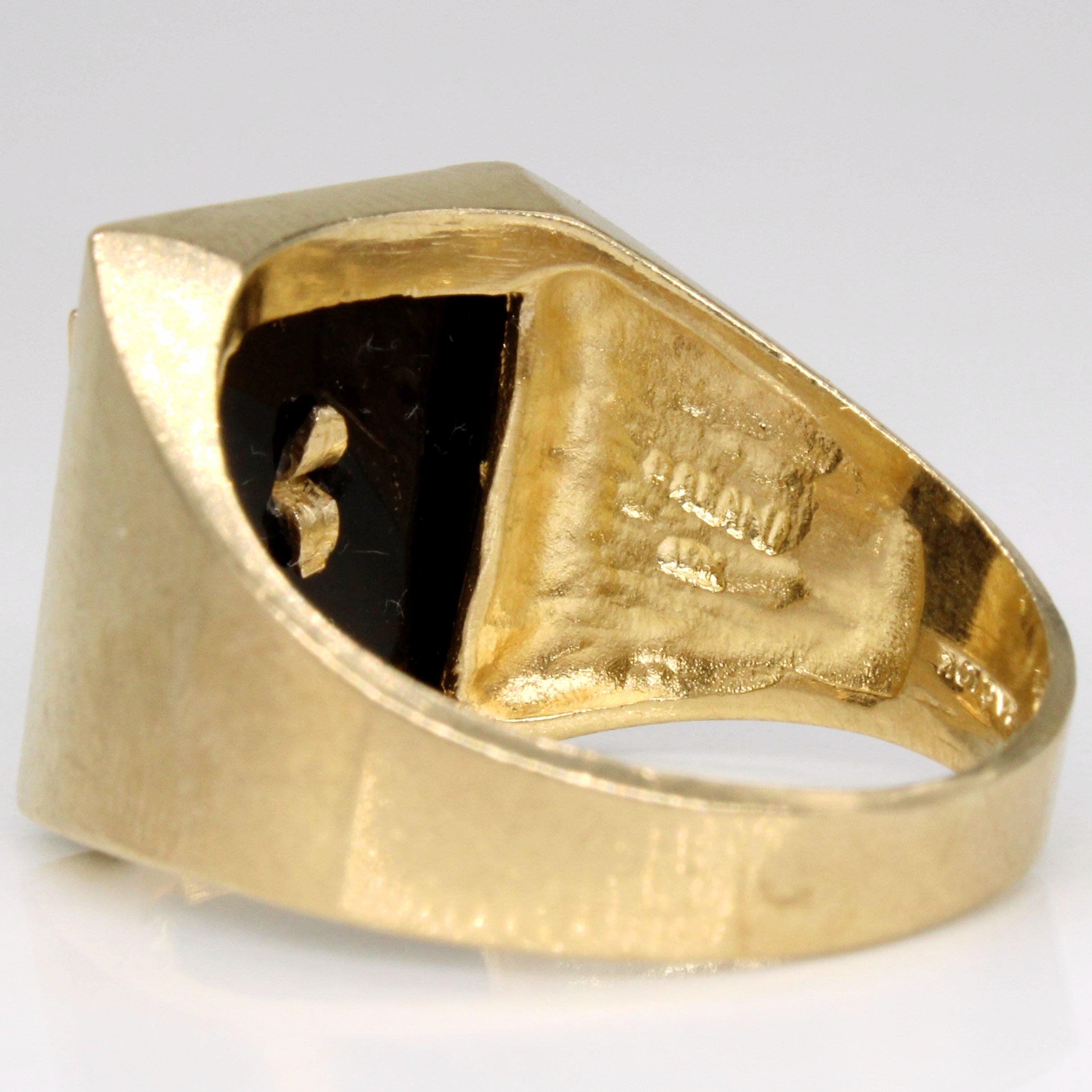 Onyx Horse Portrait Ring | 2.60ct | SZ 9.75 |