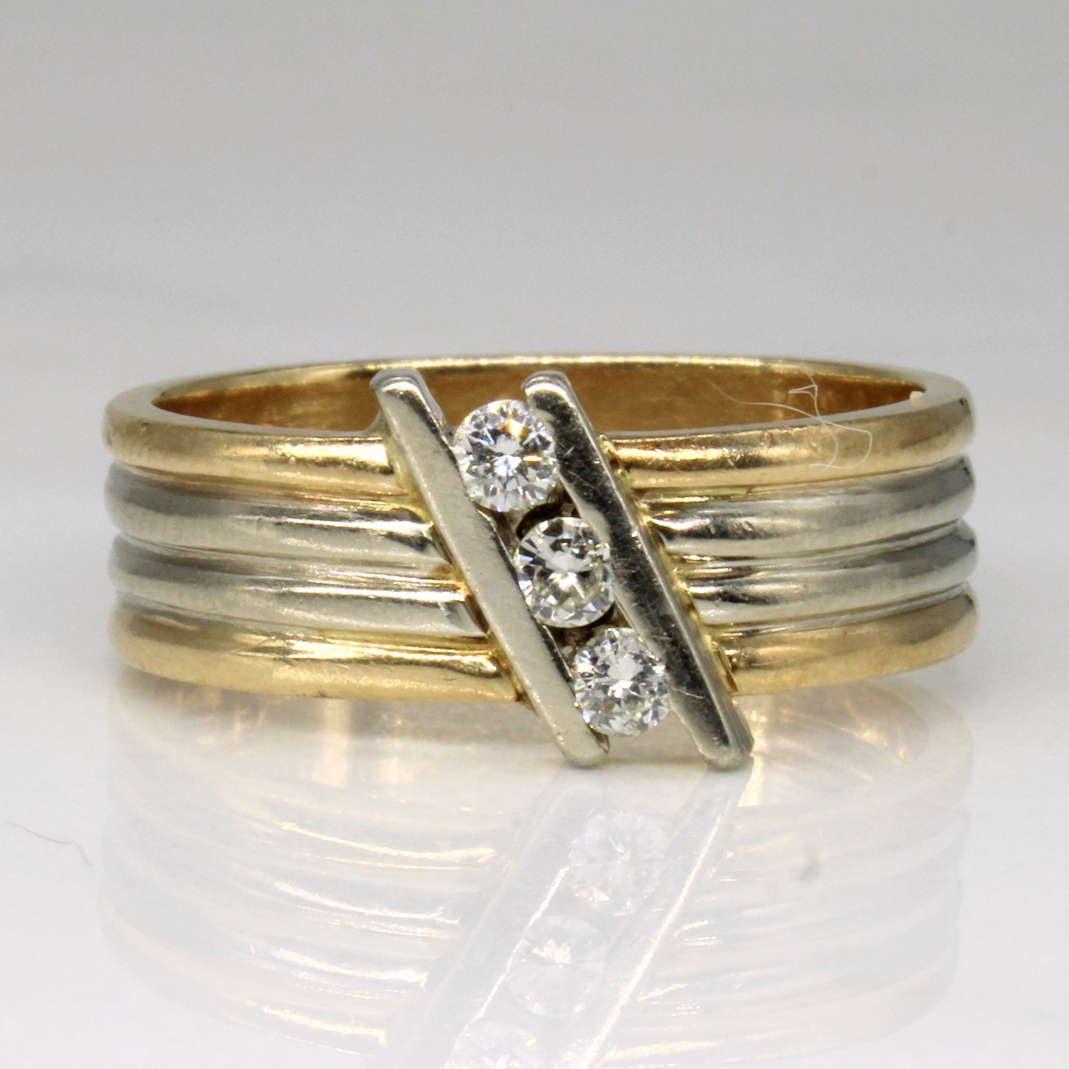 Diamond Waterfall Ring | 0.18ctw | SZ 8.75 |