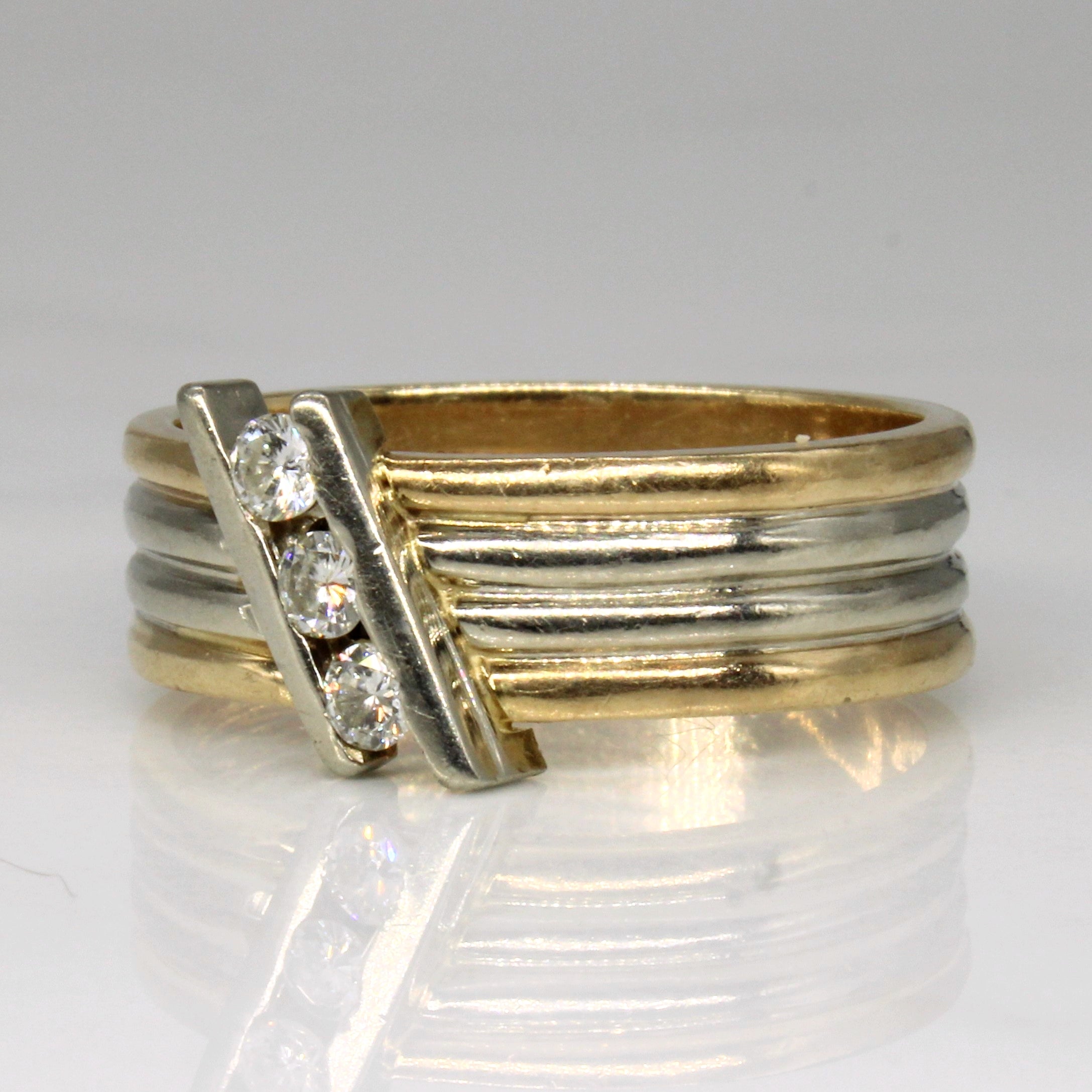 Diamond Waterfall Ring | 0.18ctw | SZ 8.75 |