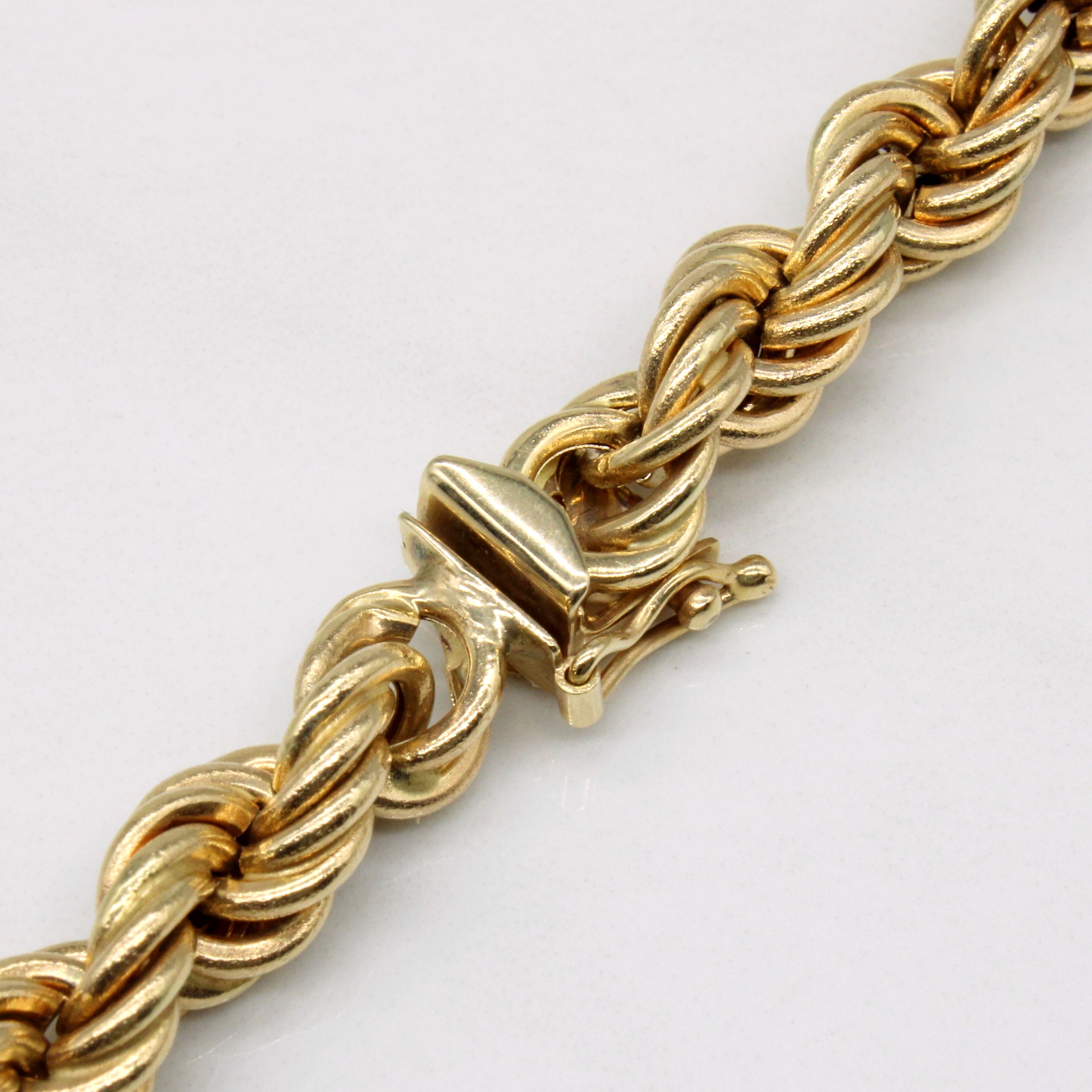 14k Yellow Gold Rope Chain | 32" |