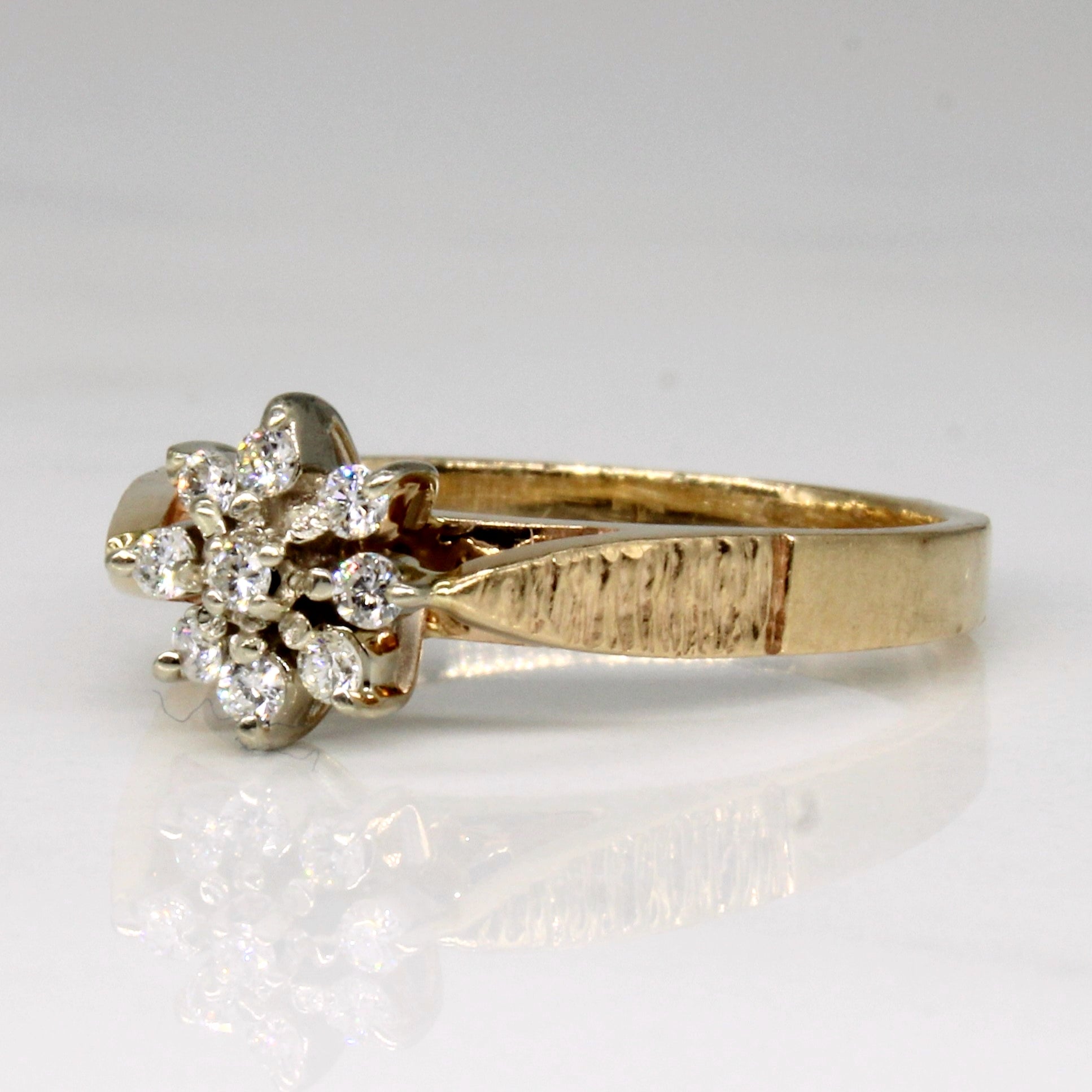 Cluster Set Diamond Ring | 0.09ctw | SZ 6 |