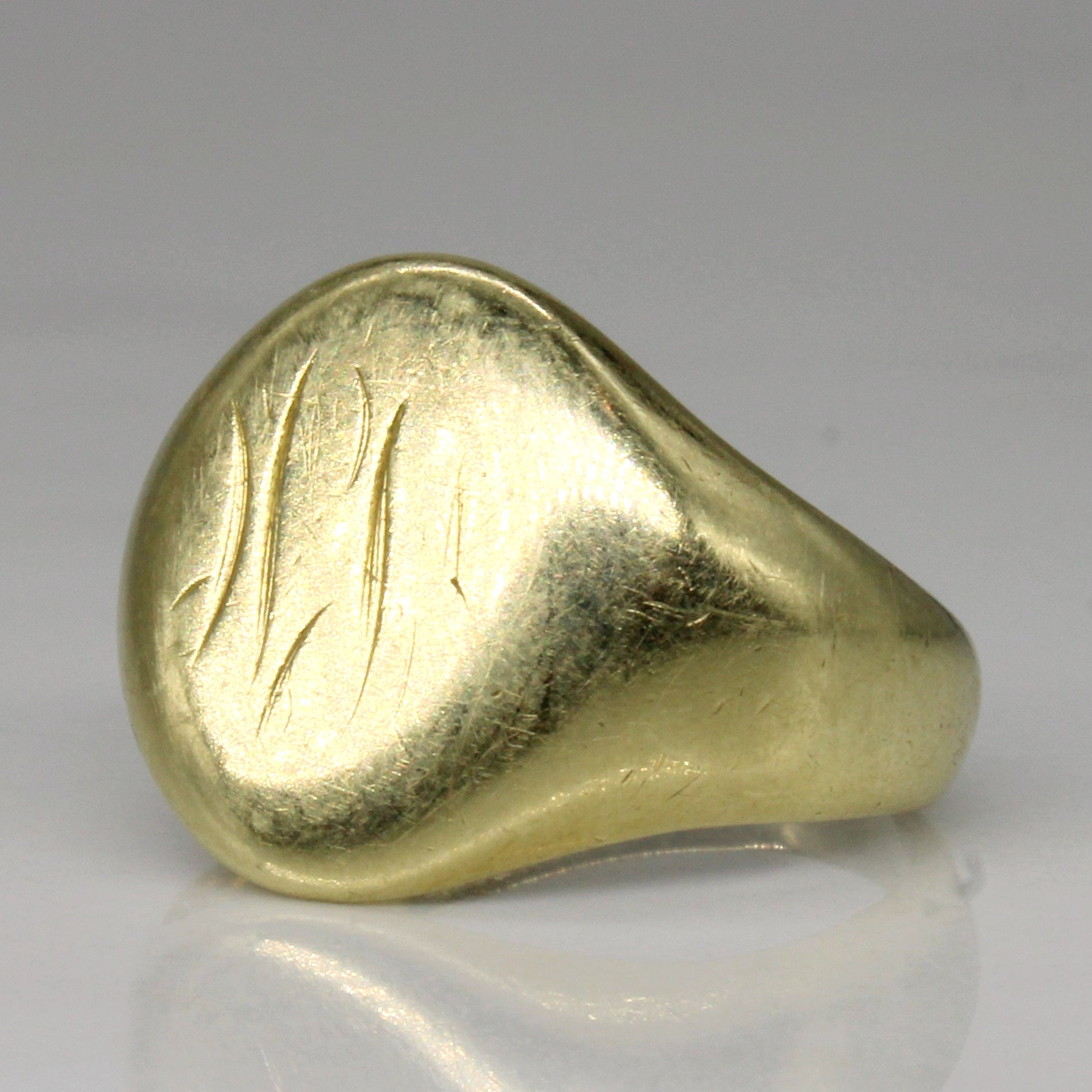 Bague chevalière en or jaune 14 carats | Taille 5 |