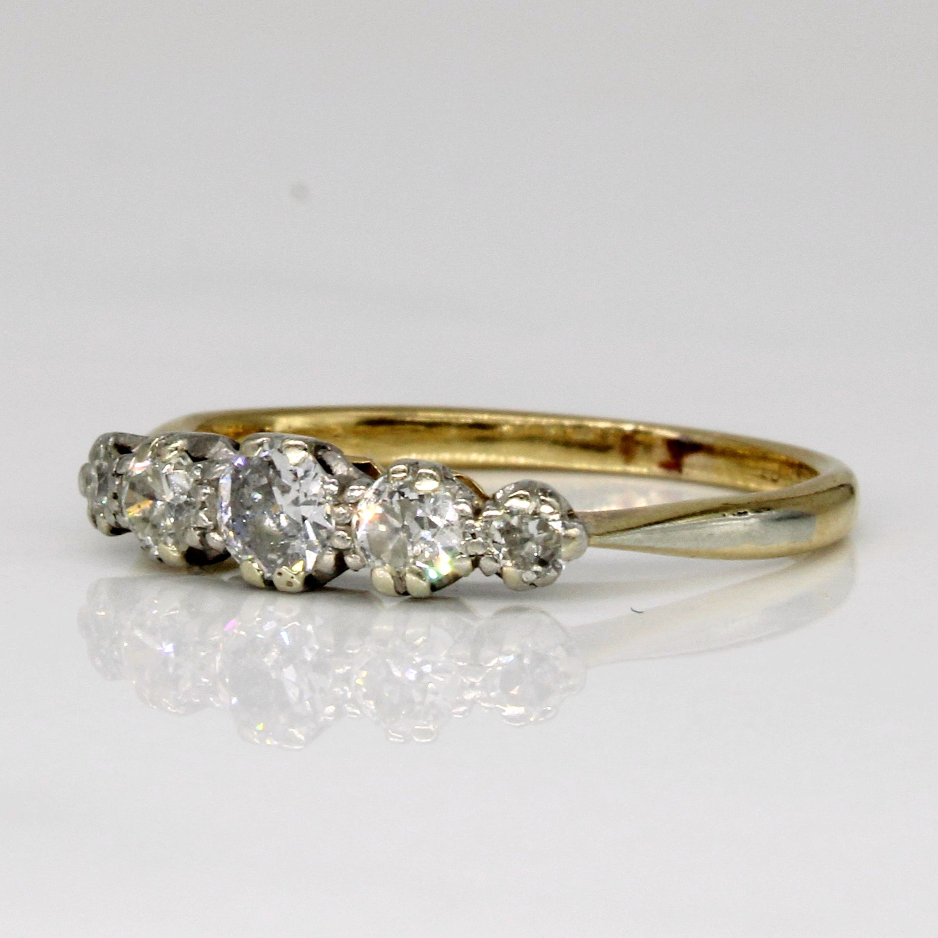 Transitional European Cut Five Diamond Ring | 0.50ctw | SZ 7 |
