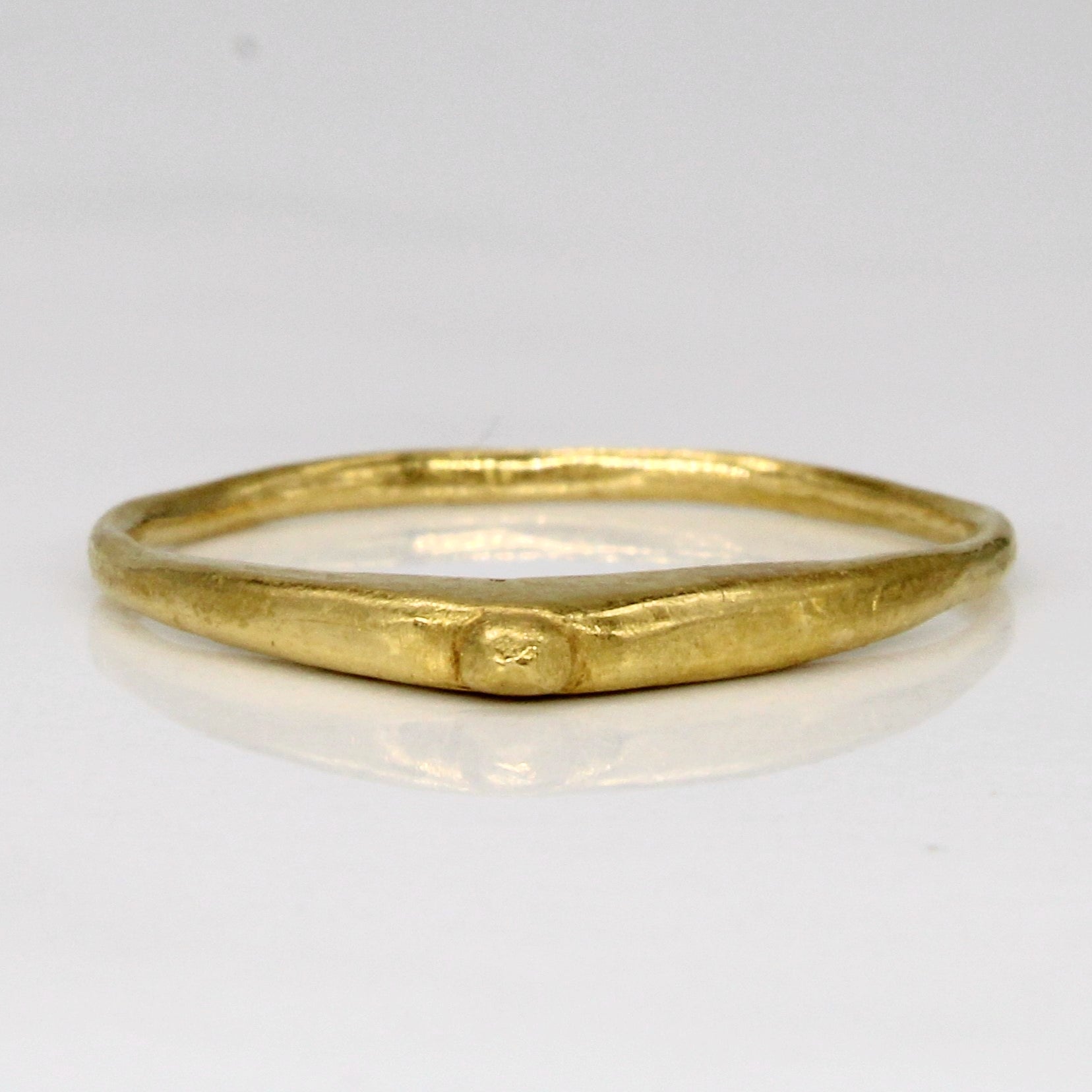 14th-16th Century 23k Yellow Gold Stirrup Ring | SZ 6.75 |