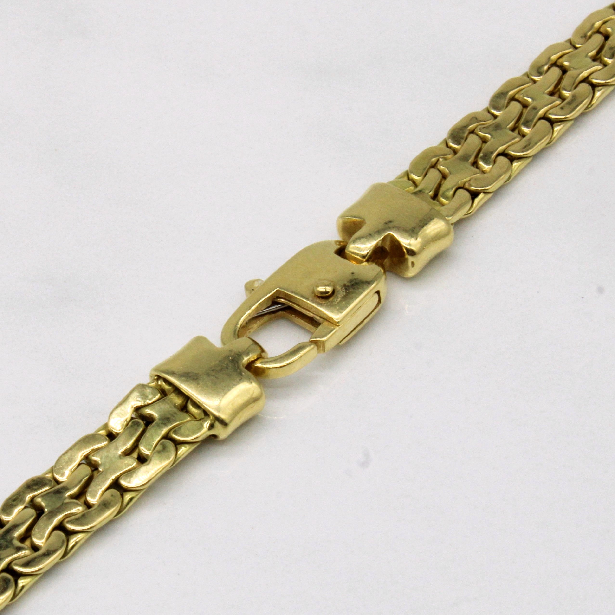 Italian 18k Yellow Gold Woven Link Necklace | 18" |