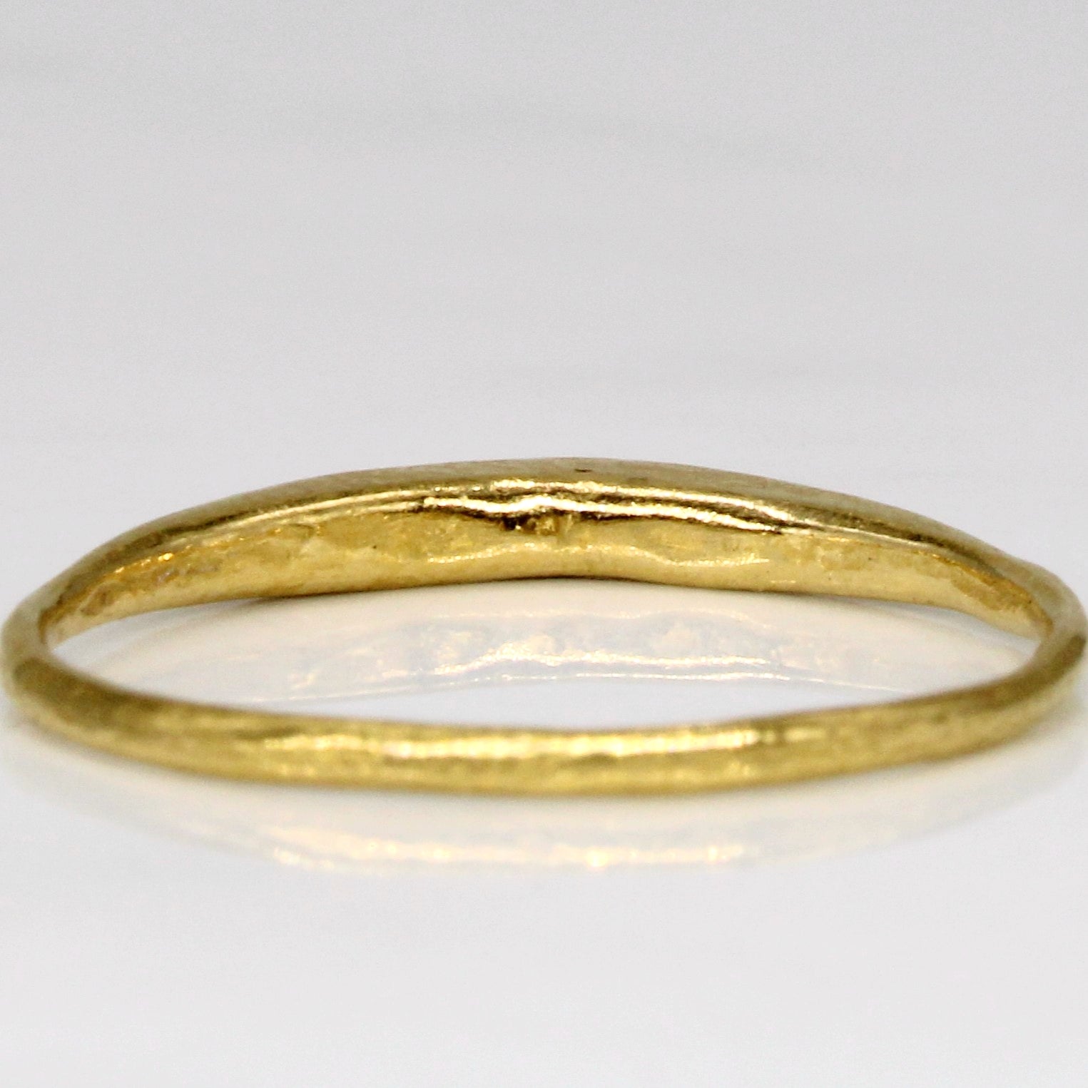 14th-16th Century 23k Yellow Gold Stirrup Ring | SZ 6.75 |
