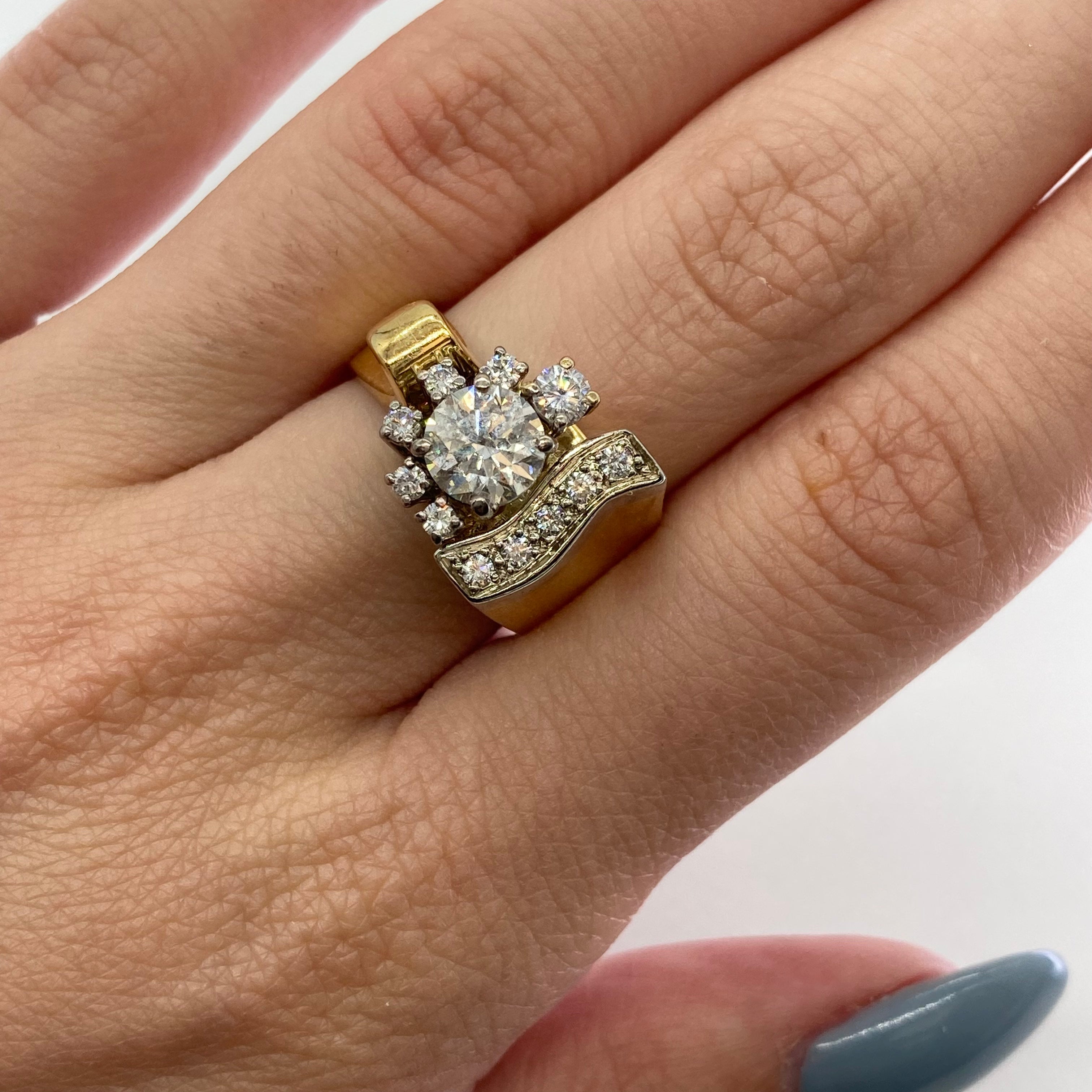 Bague sertie de diamants | 1,33 ct | Taille 6,25 |