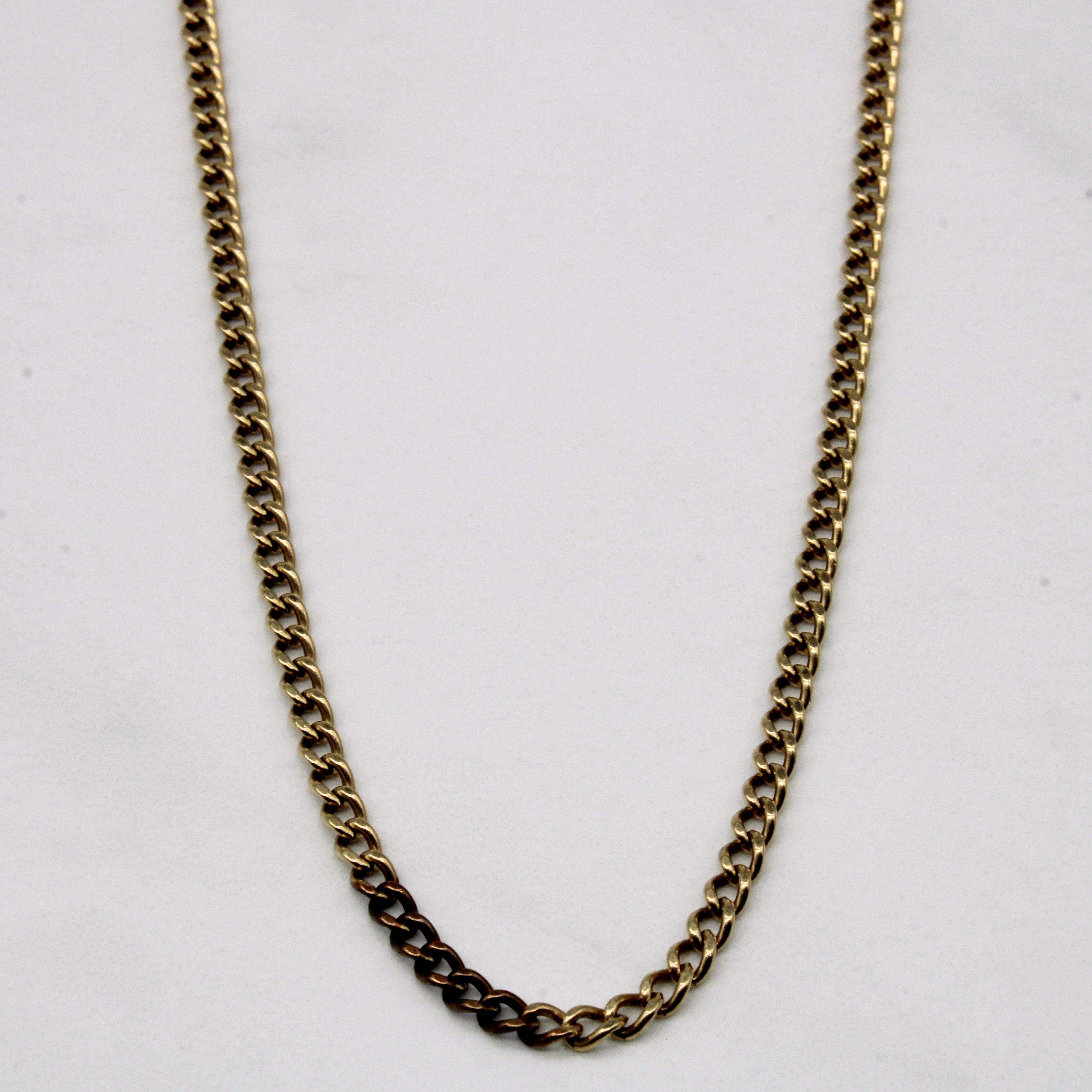 10k Yellow Gold Curb Link Chain | 22" |