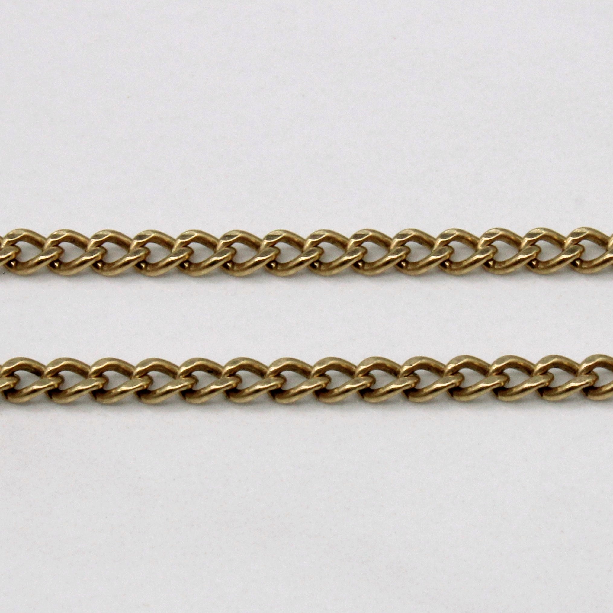 10k Yellow Gold Curb Link Chain | 22" |