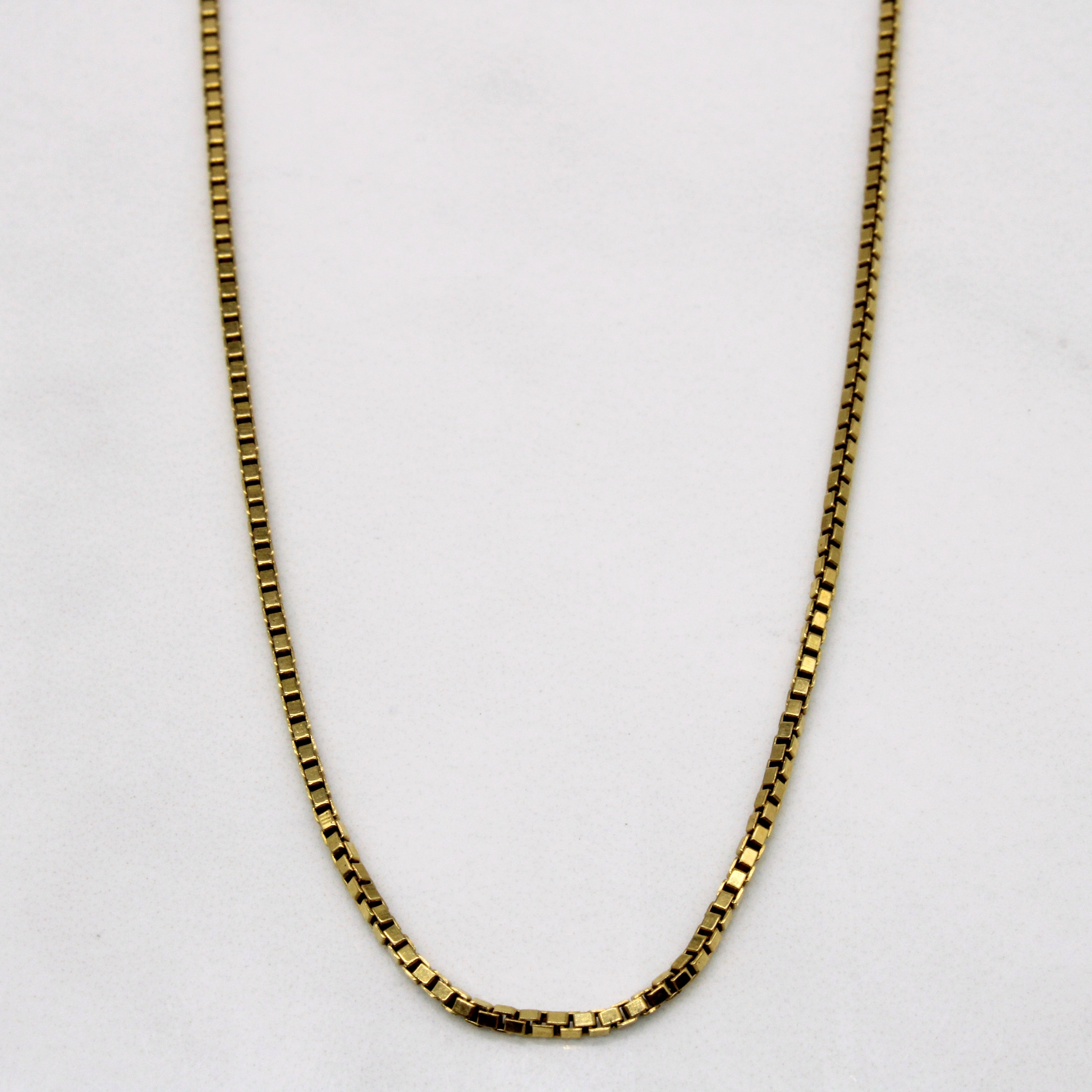 18k Yellow Gold Box Link Chain | 18" |