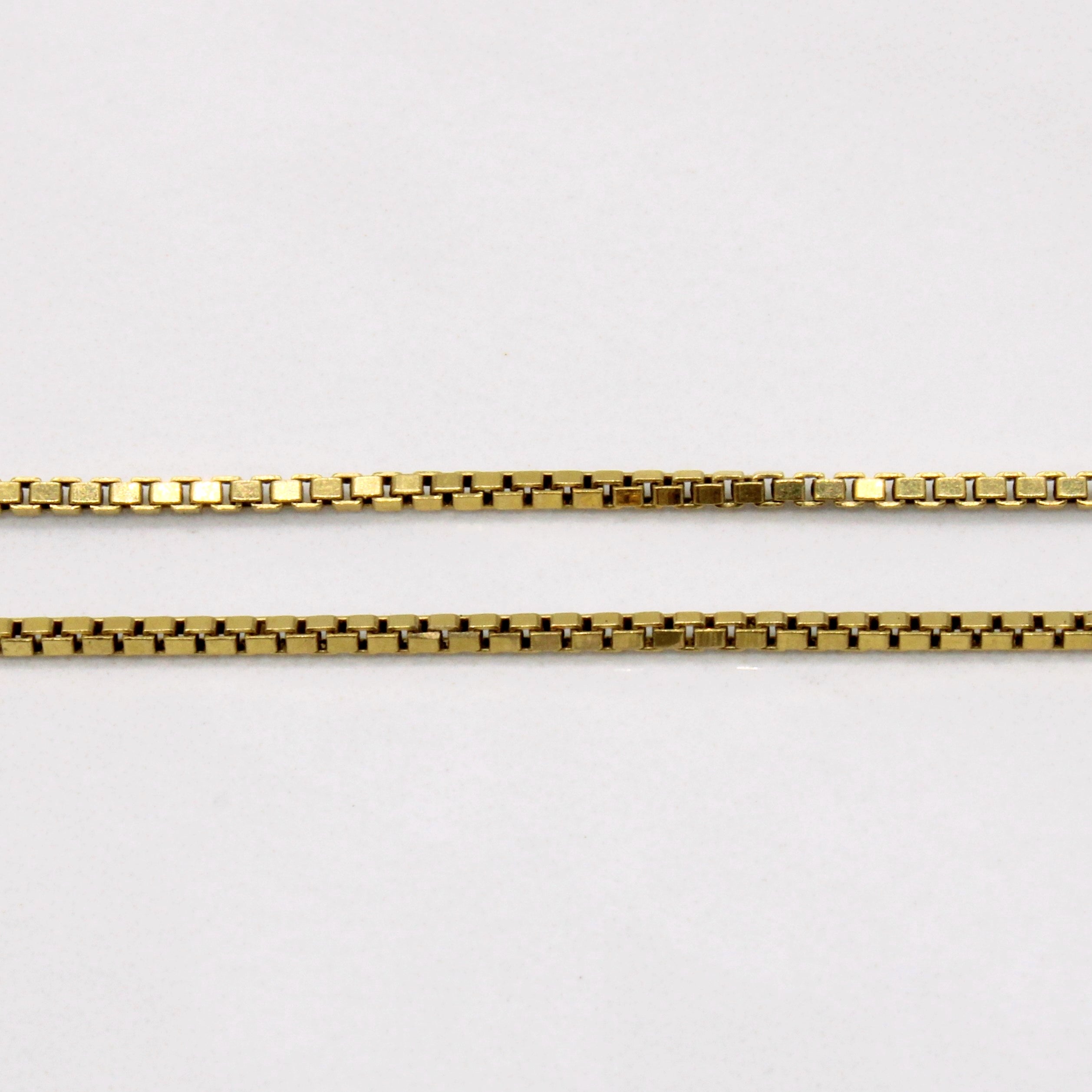 18k Yellow Gold Box Link Chain | 18" |