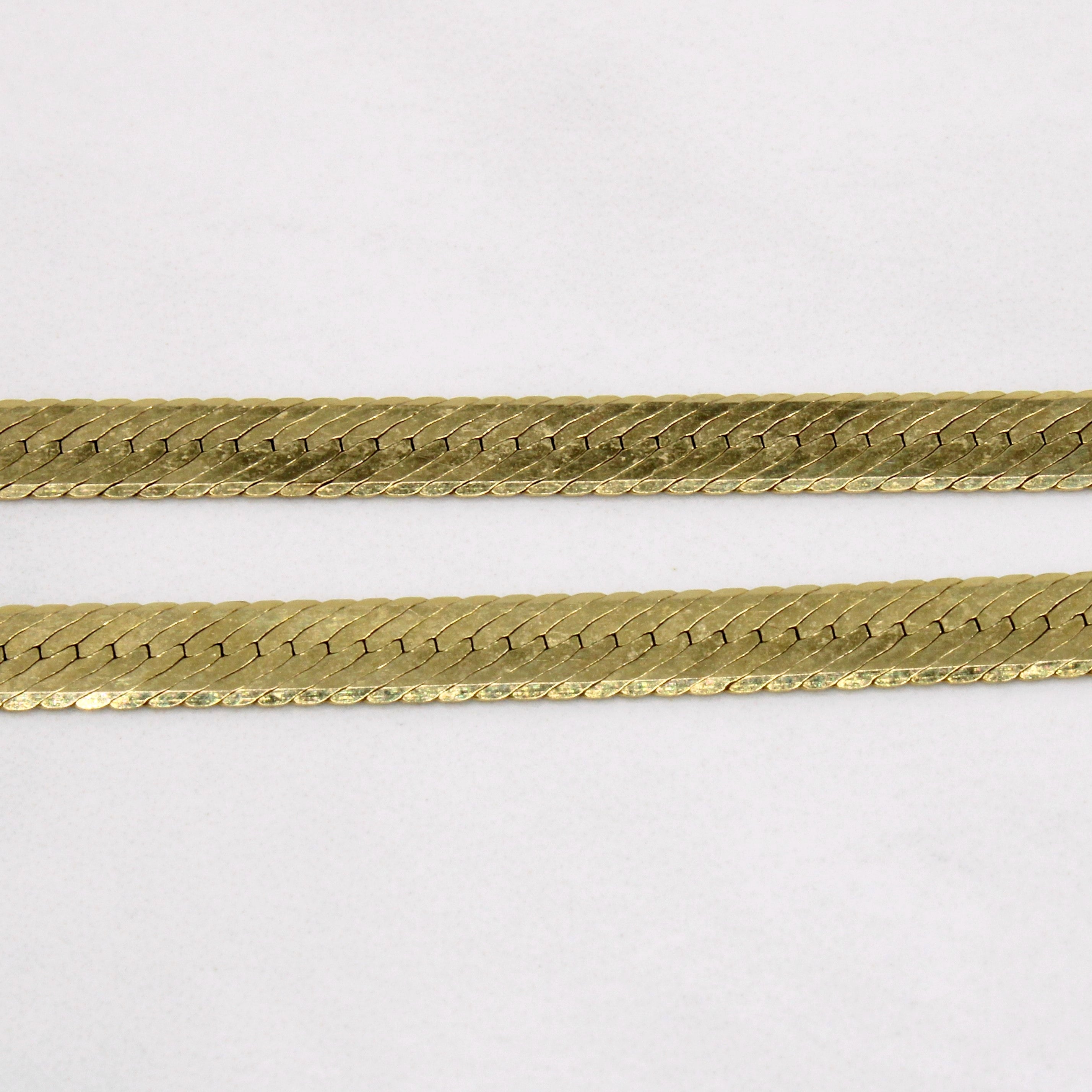 14k Yellow Gold Herringbone Chain | 18" |