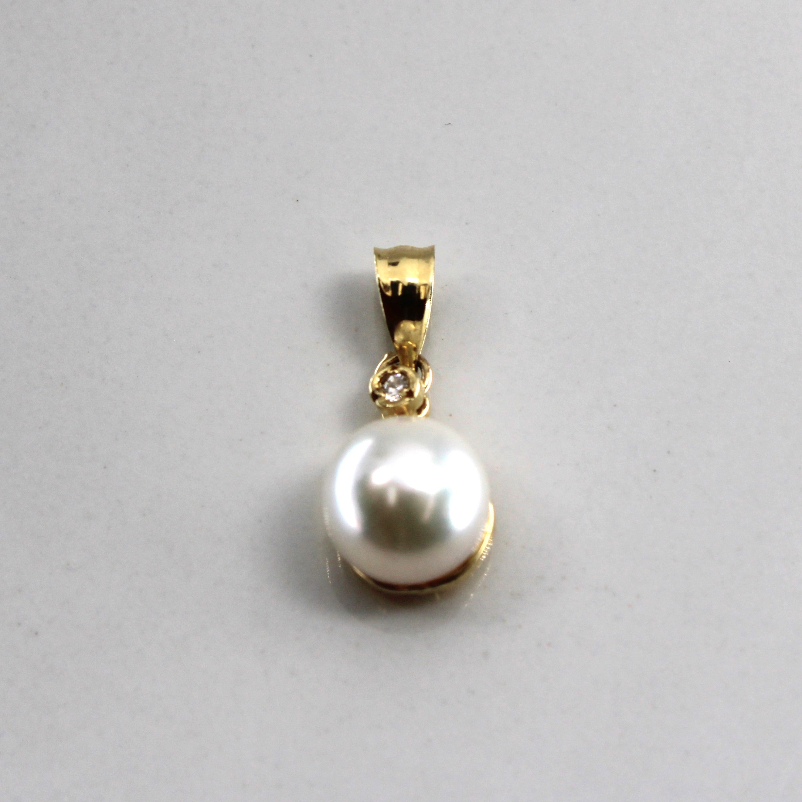 Pearl & Diamond Pendant | 0.01ct |