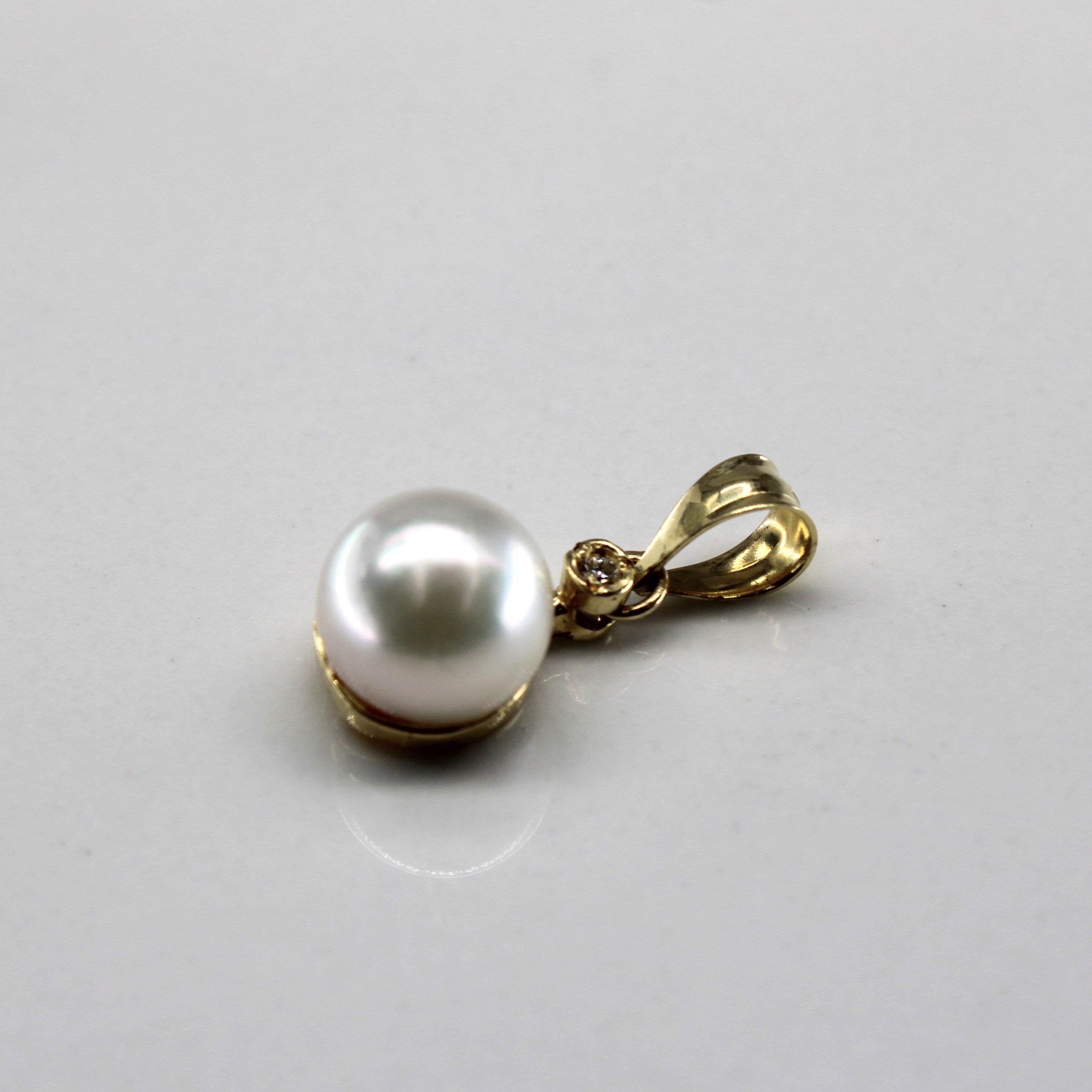 Pearl & Diamond Pendant | 0.01ct |