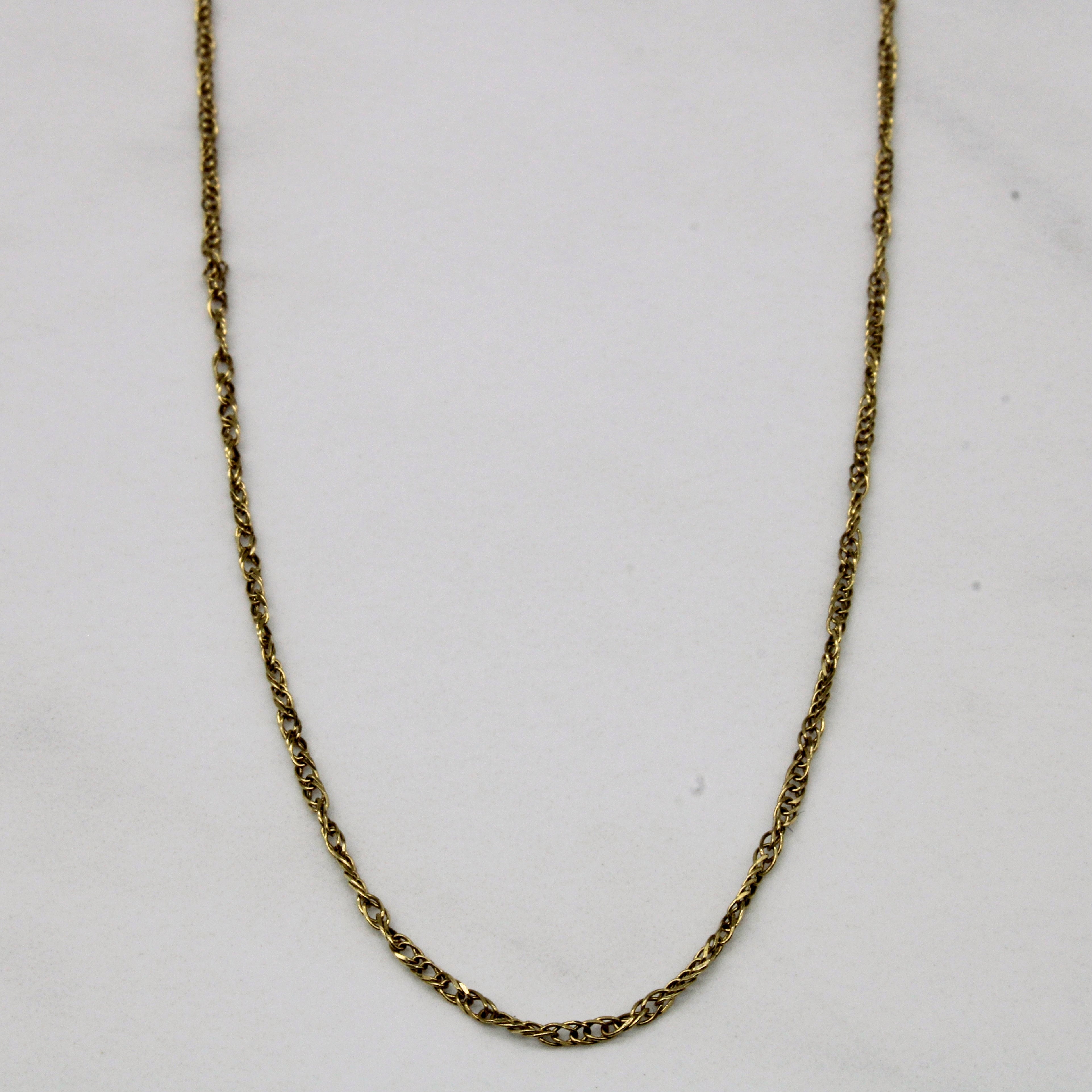 18k Yellow Gold Rope Chain | 18" |