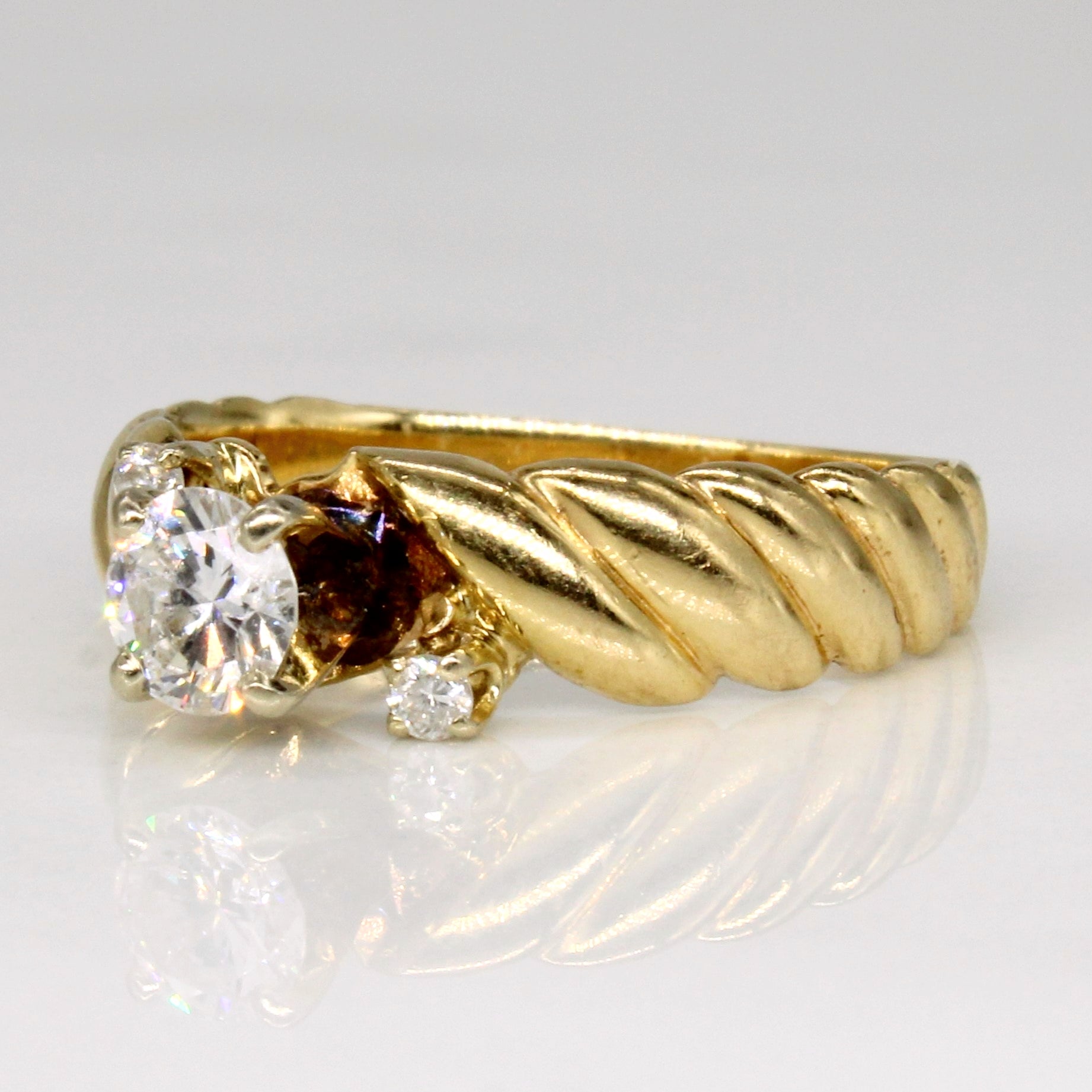High Set Diamond Engagement Ring | 0.36ctw | SZ 5.25 |