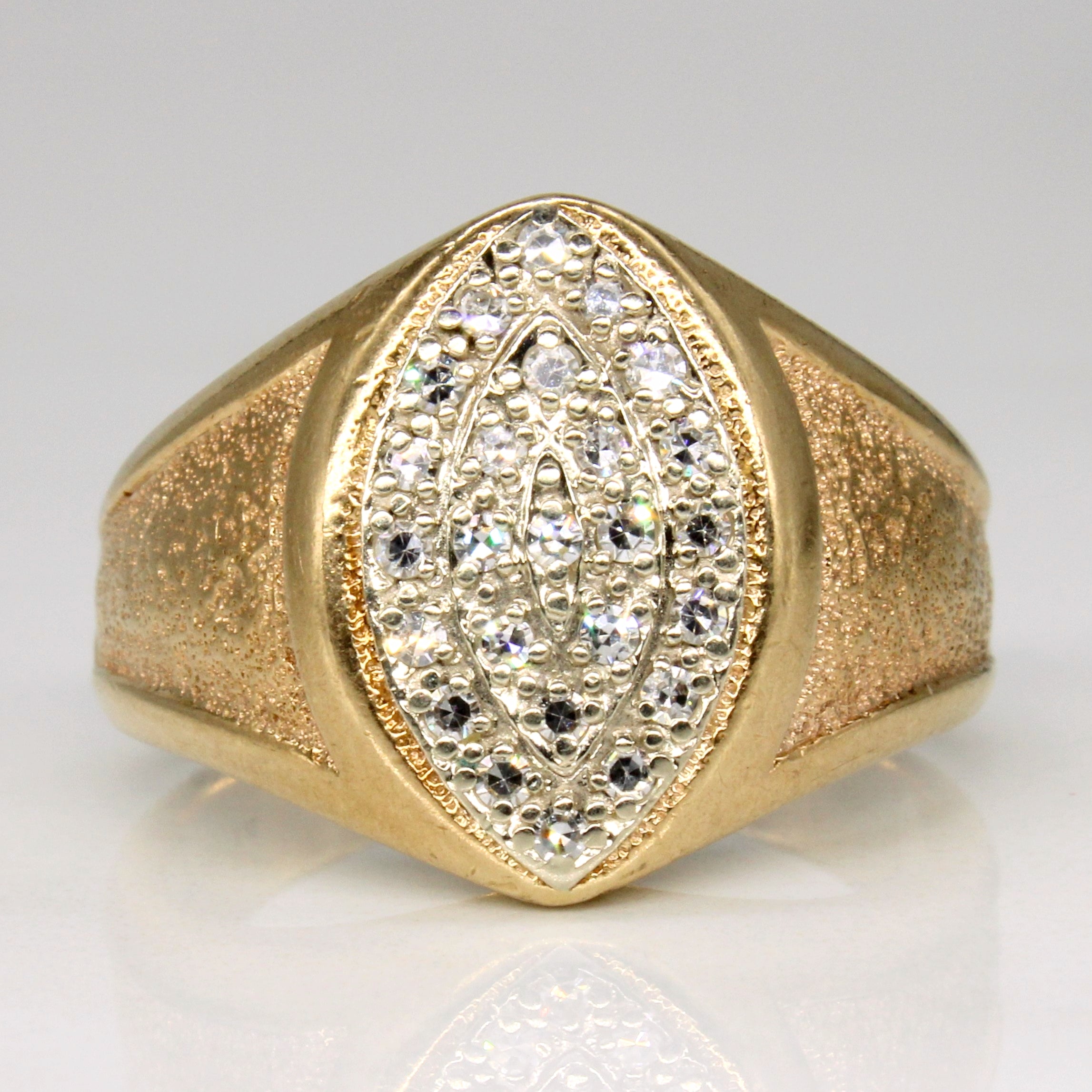 Pave Set Diamond Ring | 0.25ctw | SZ 9.75 |