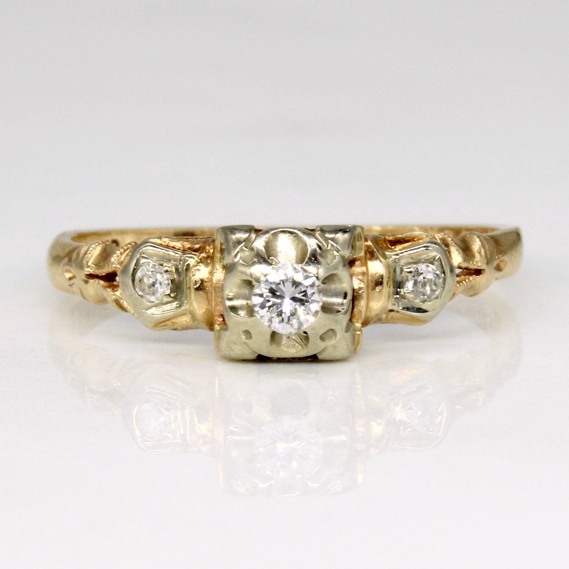 Three Stone Diamond Ring | 0.09ctw | SZ 5.5 |