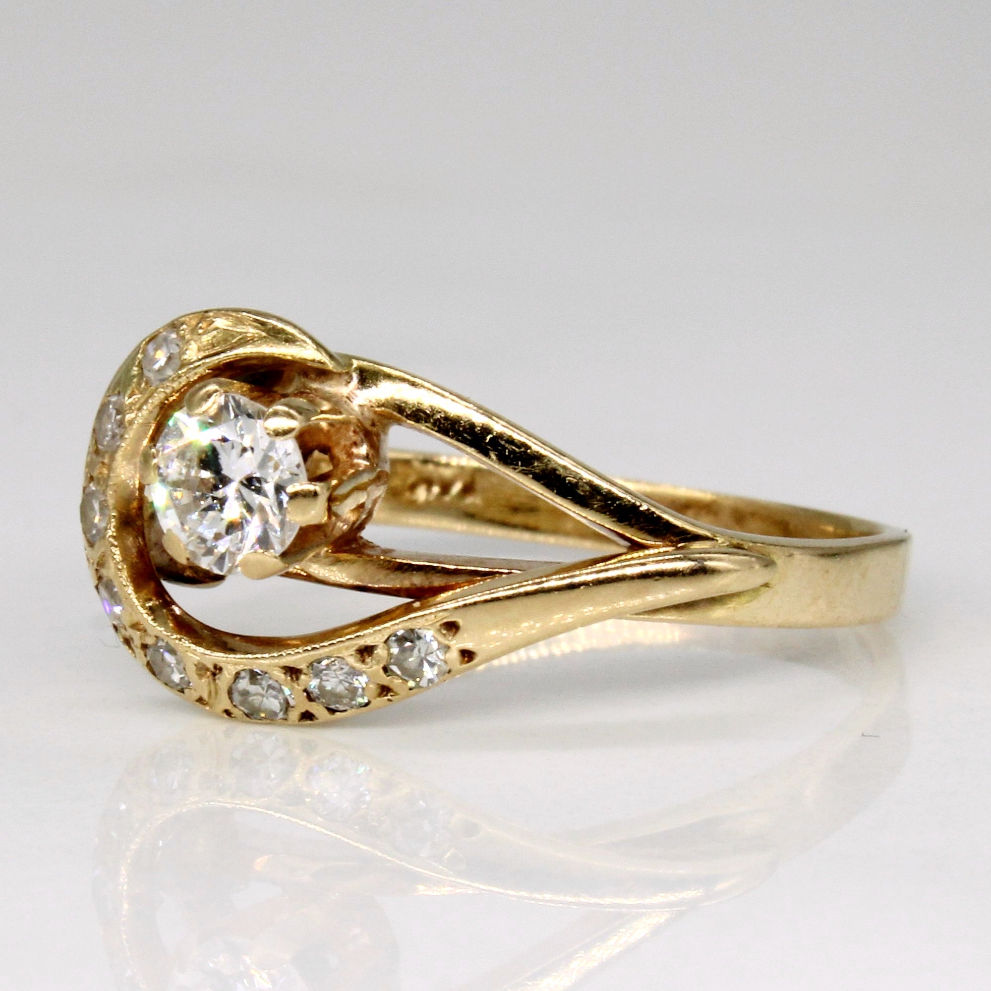 Diamond Bypass Ring | 0.37ctw | SZ 6 |