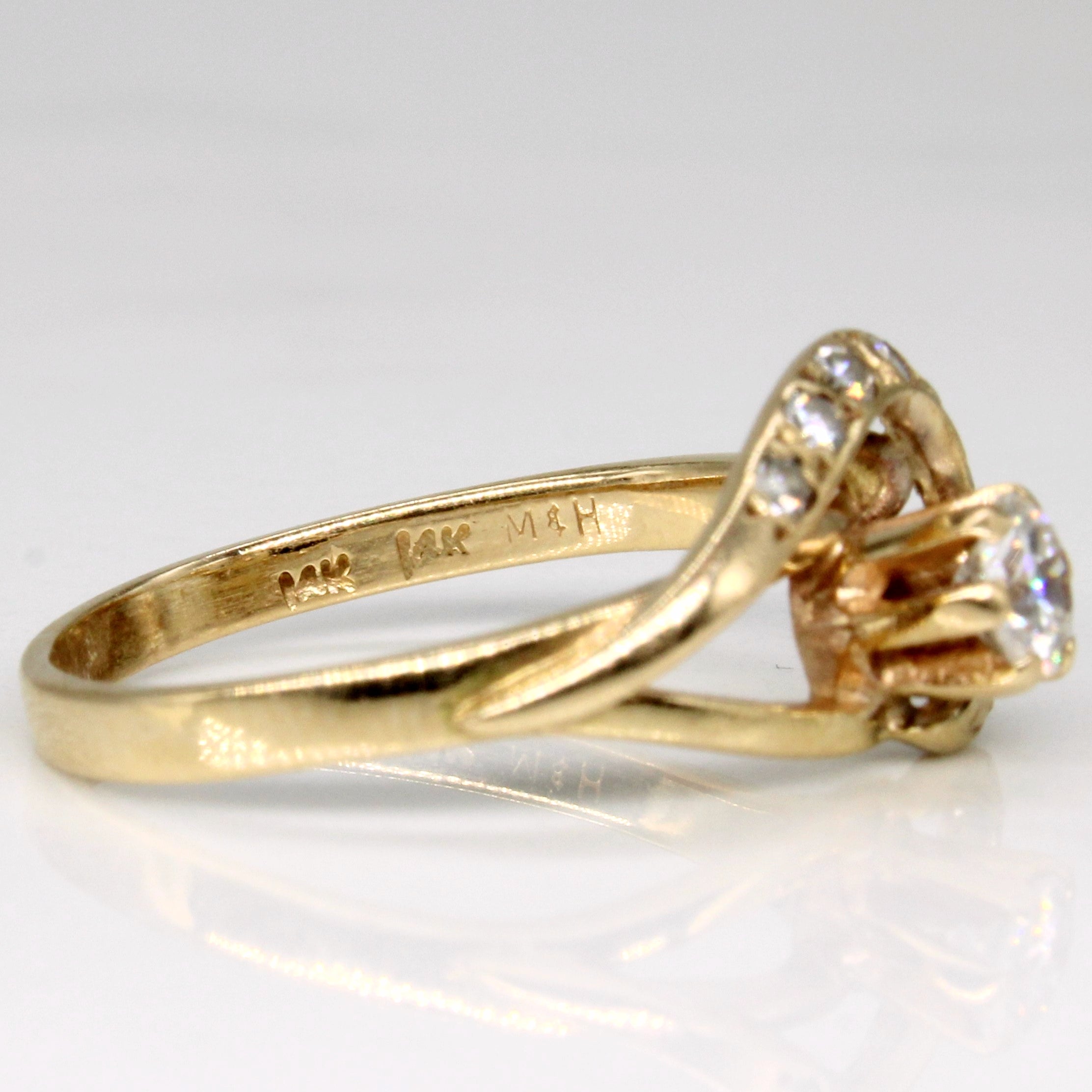Diamond Bypass Ring | 0.37ctw | SZ 6 |