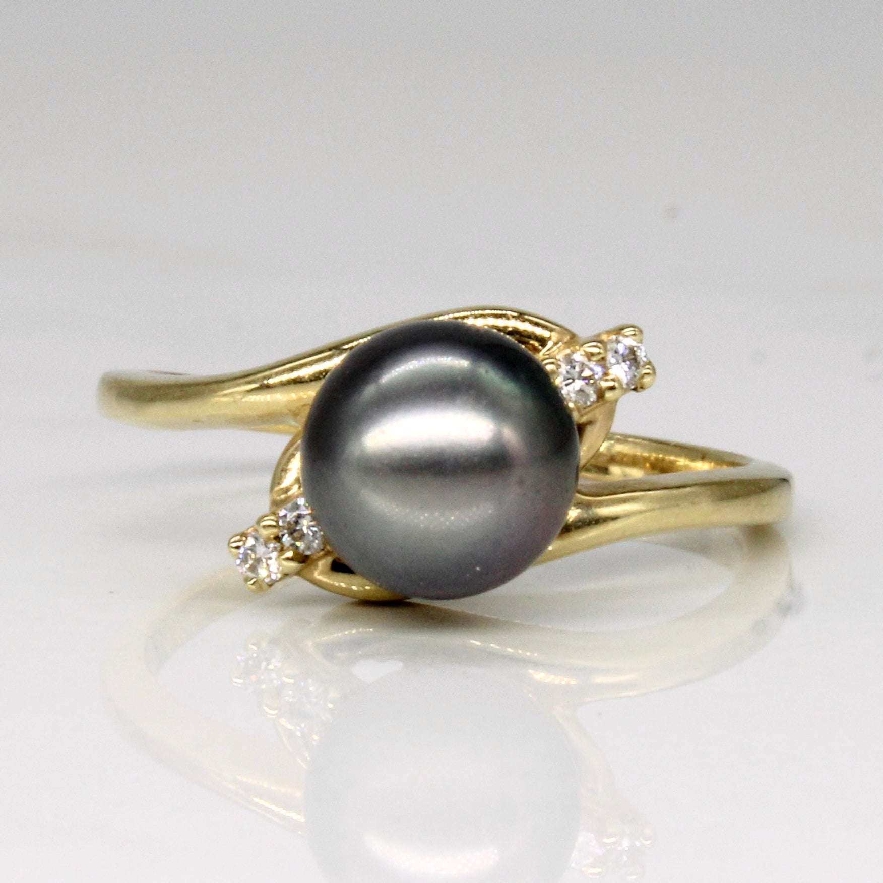 Pearl & Diamond Waterfall Ring | 0.04ctw | SZ 6 |