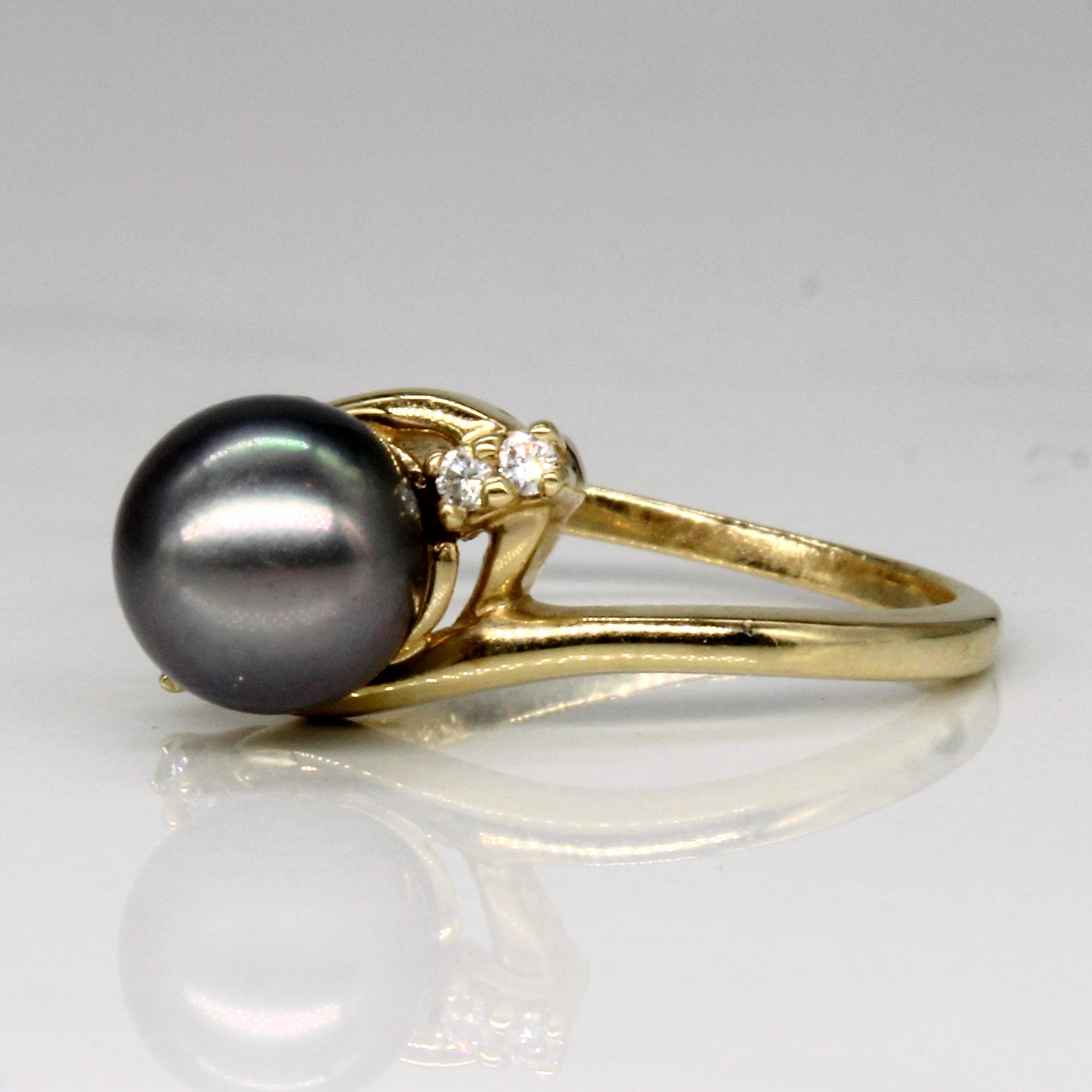 Pearl & Diamond Waterfall Ring | 0.04ctw | SZ 6 |